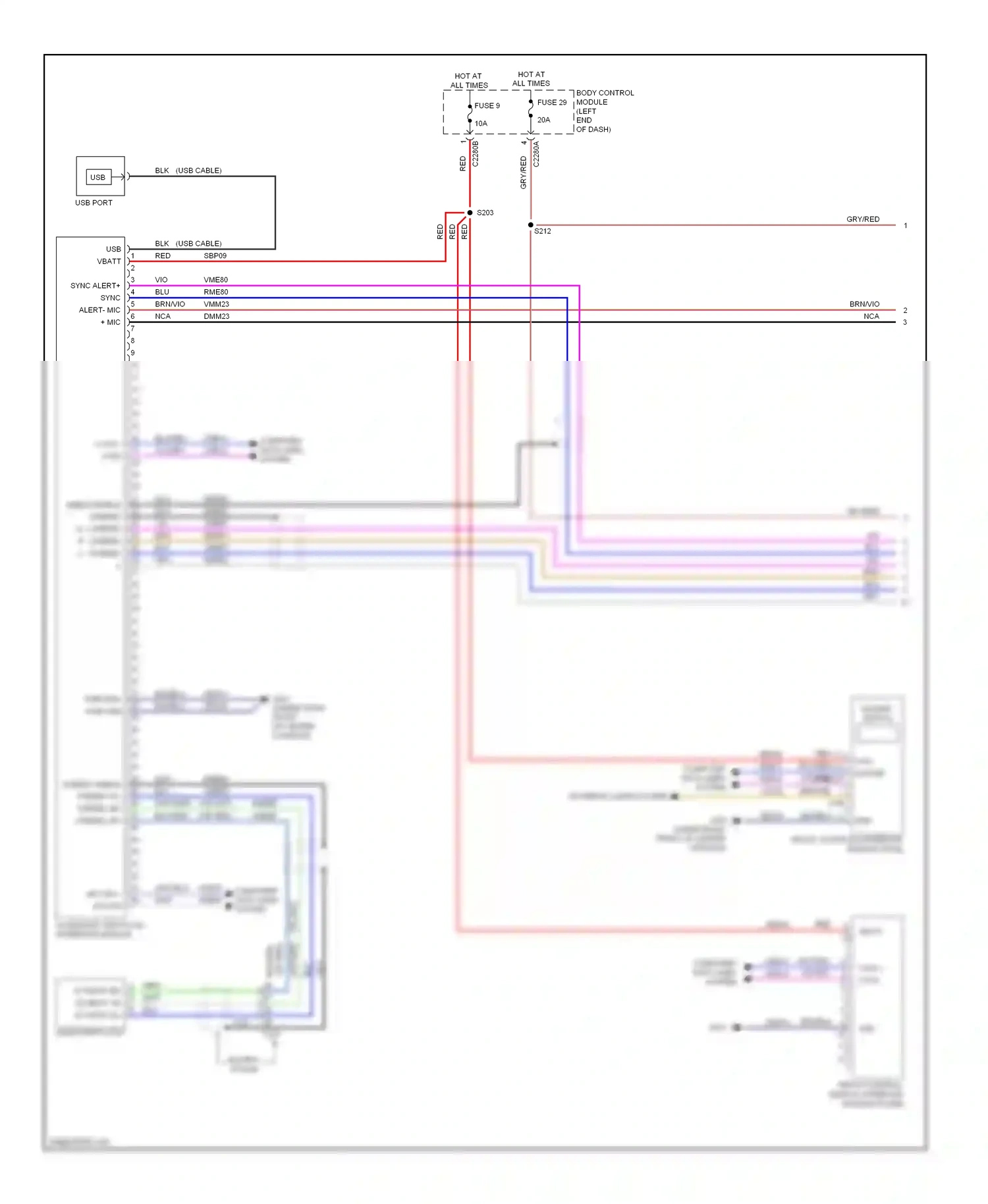 Ford Explorer V (2010-2015) blu wiring diagram  (69 of 83)