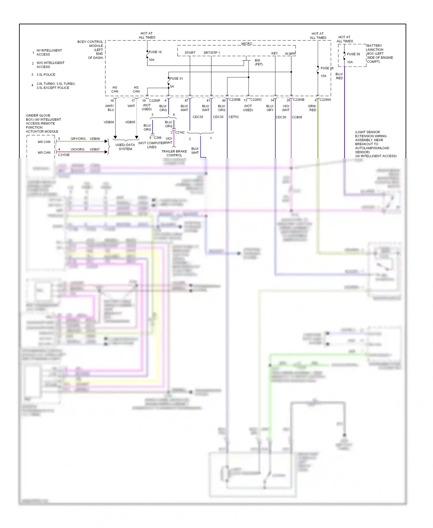 Ford Explorer V (2010-2015) blu wiring diagram  (74 of 83)