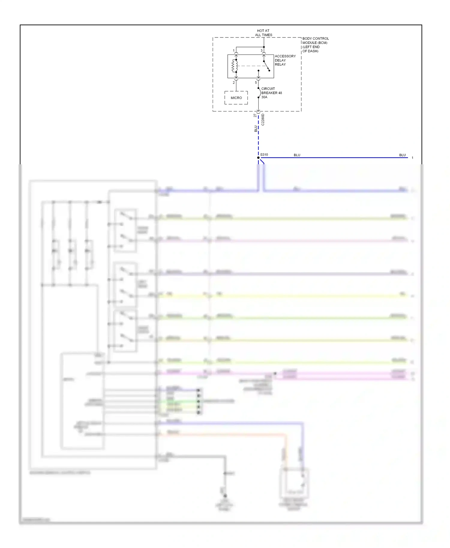 Ford Explorer V (2010-2015) blu wiring diagram  (62 of 83)