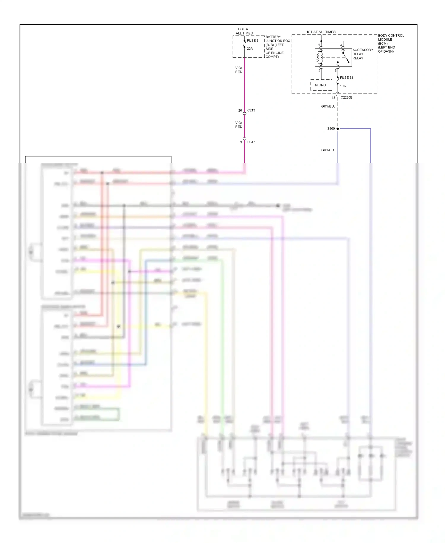 Ford Explorer V (2010-2015) blu wiring diagram  (61 of 83)