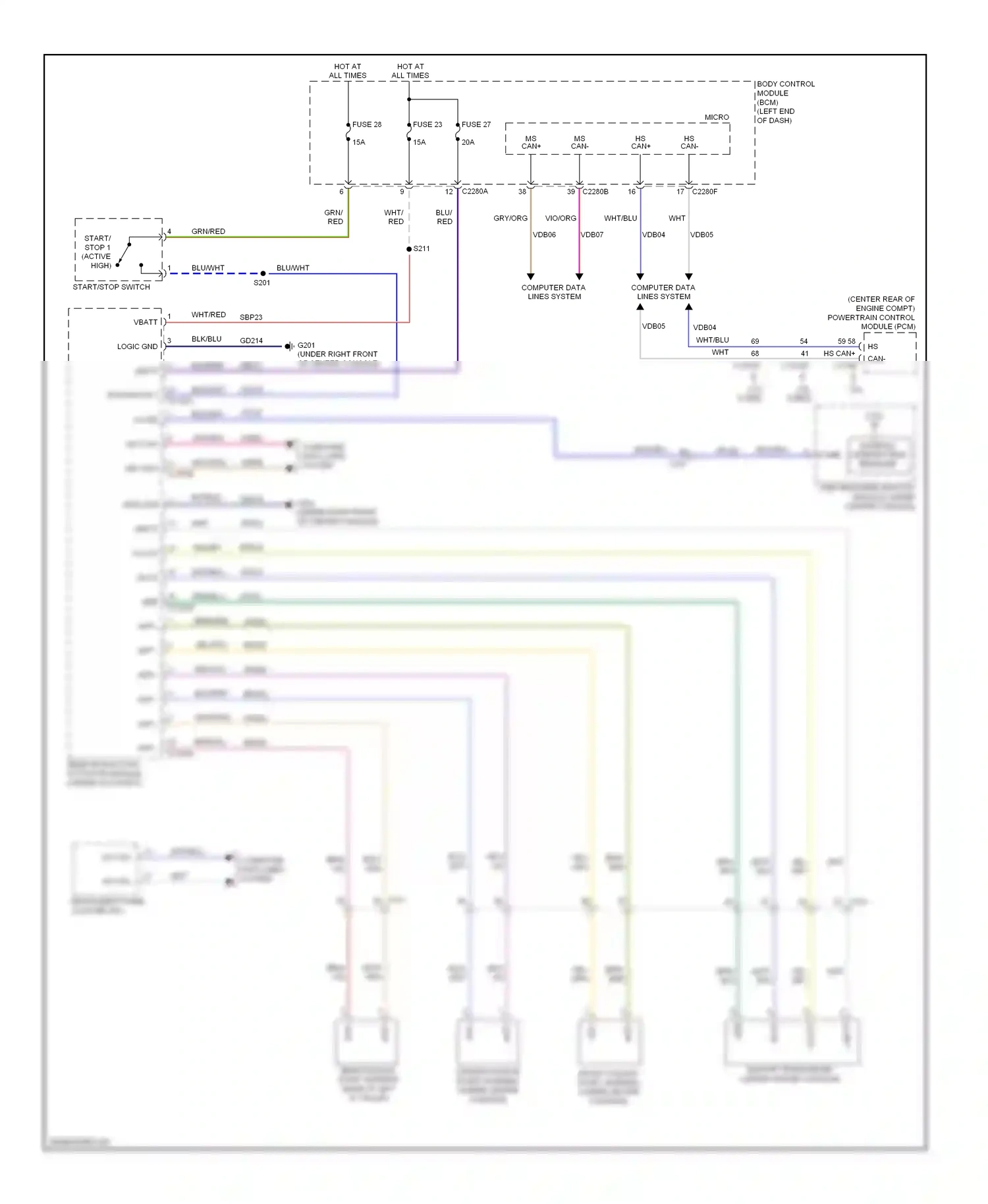 Wiring diagram brn/grn for Ford Explorer V (2010-2015) (7 of 34)