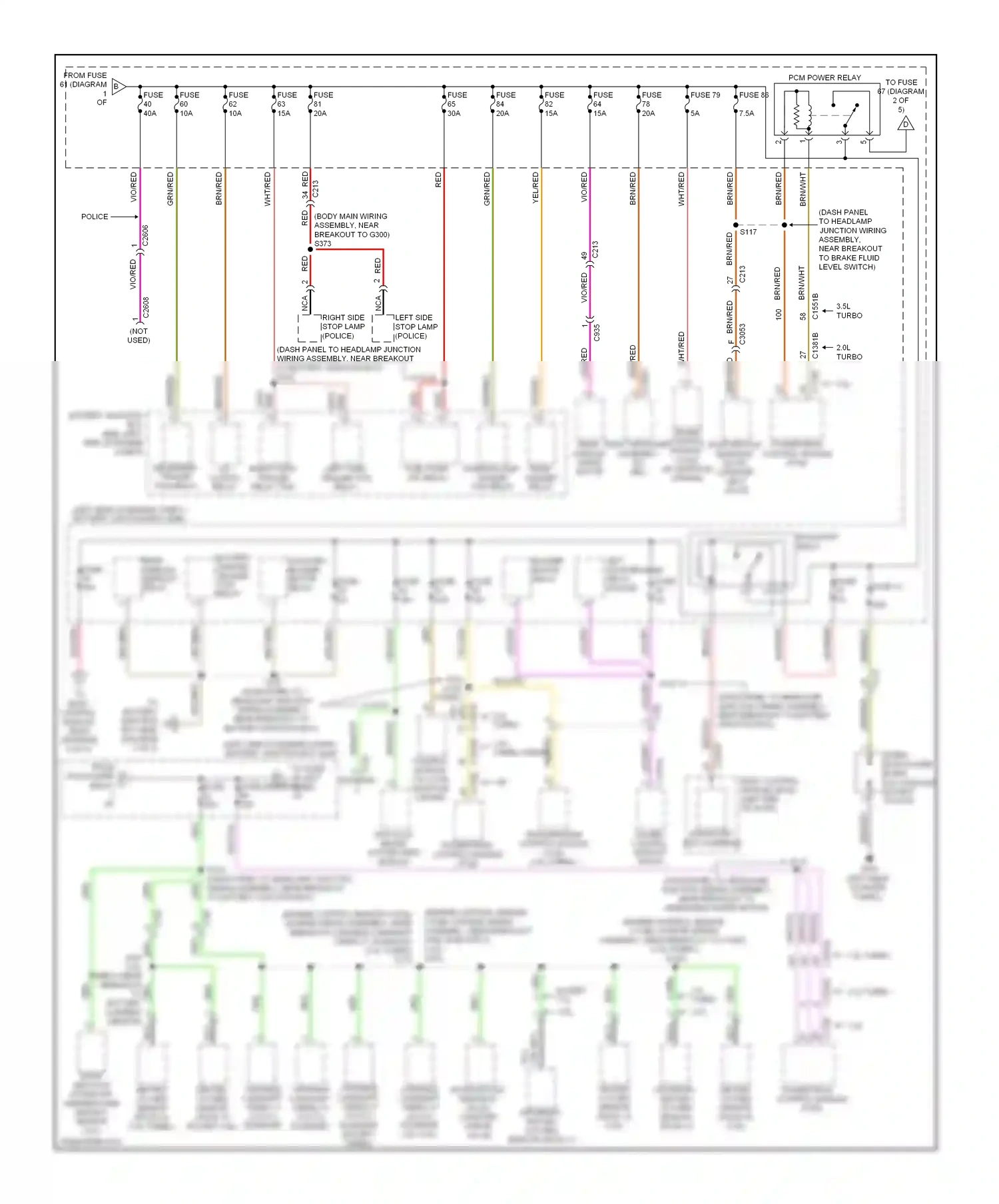 Wiring diagram brn/wht for Ford Explorer V (2010-2015) (28 of 42)