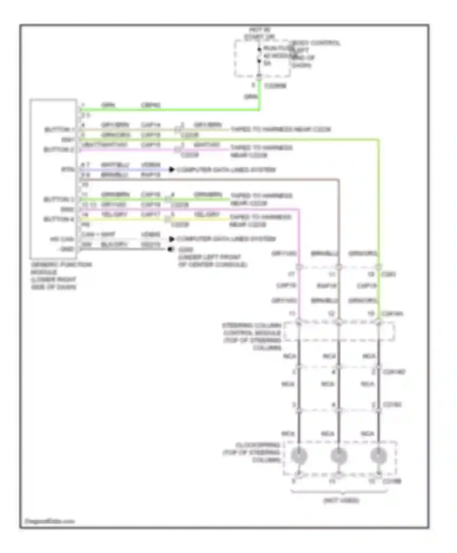 Wiring diagram button 2 for Ford Explorer V (2010-2015) (1 of 1)