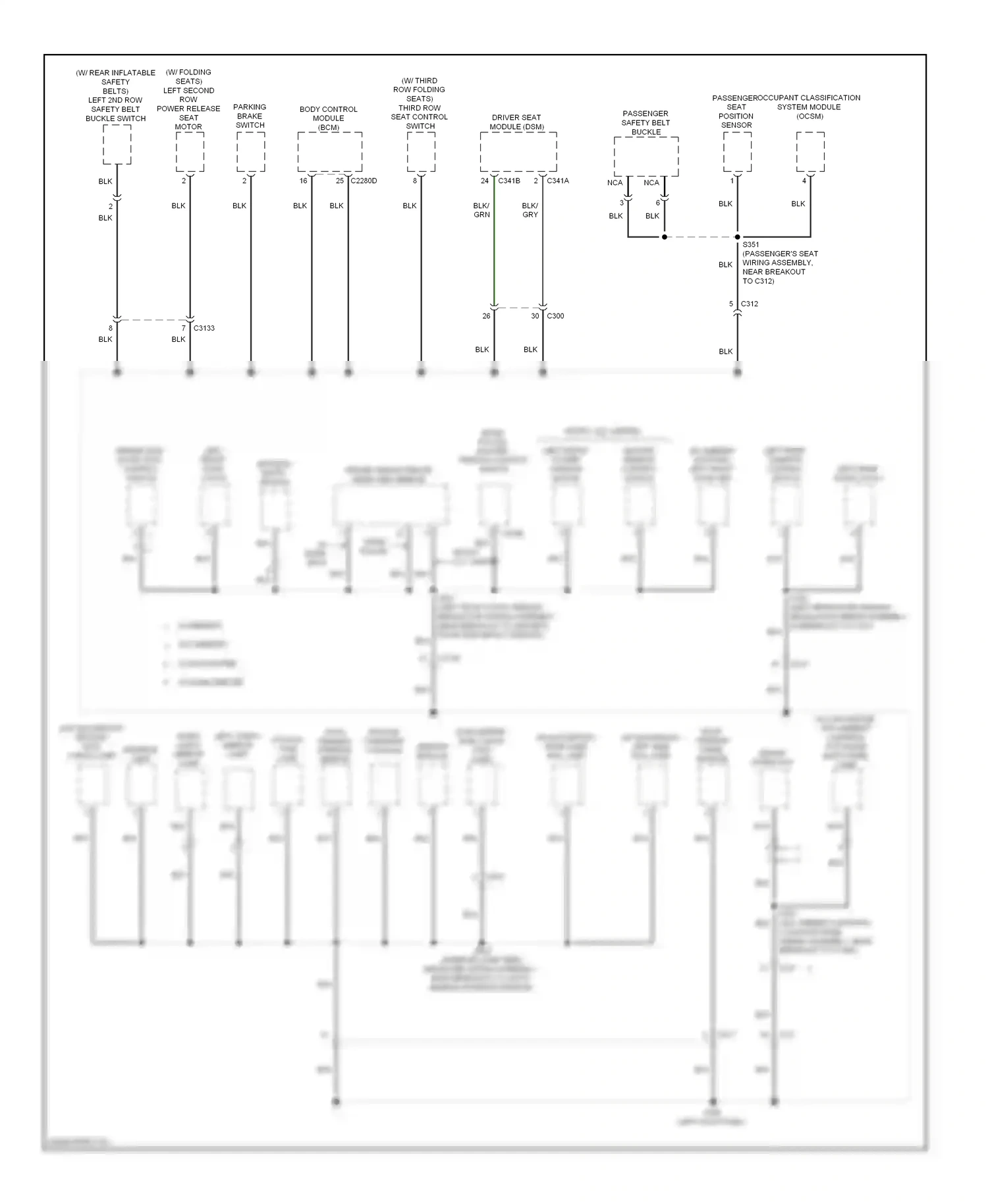Wiring diagram column shifter for Ford Explorer V (2010-2015) (1 of 1)