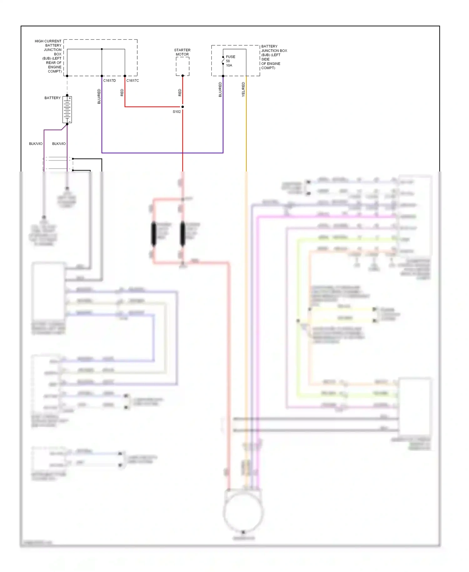 Ford Explorer V (2010-2015) generator wiring diagram  (1 of 2)