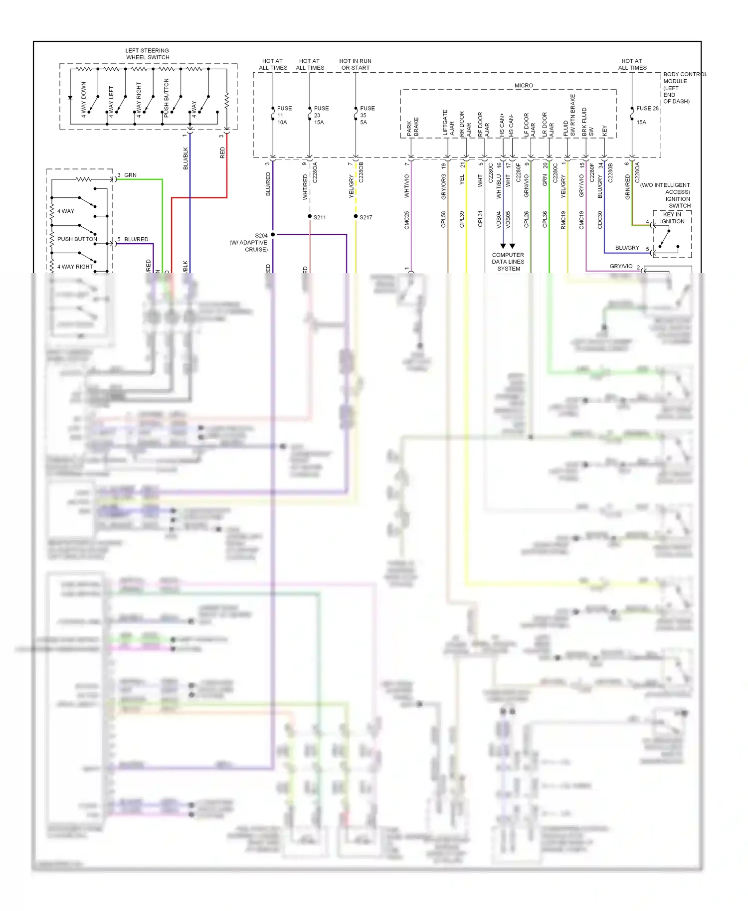 Ford Explorer V (2010-2015) (left kick panel) wiring diagram  (10 of 36)