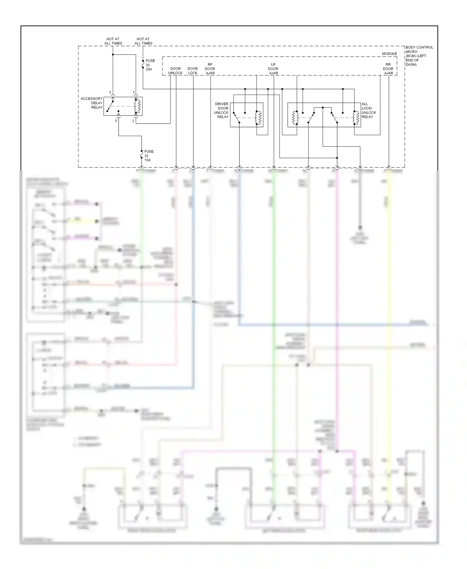 Ford Explorer V (2010-2015) lock wiring diagram  (3 of 9)