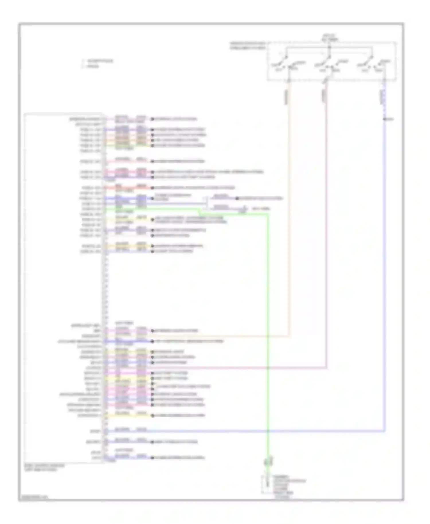 Wiring diagram power distribution system for Ford Explorer V (2010-2015) (1 of 3)