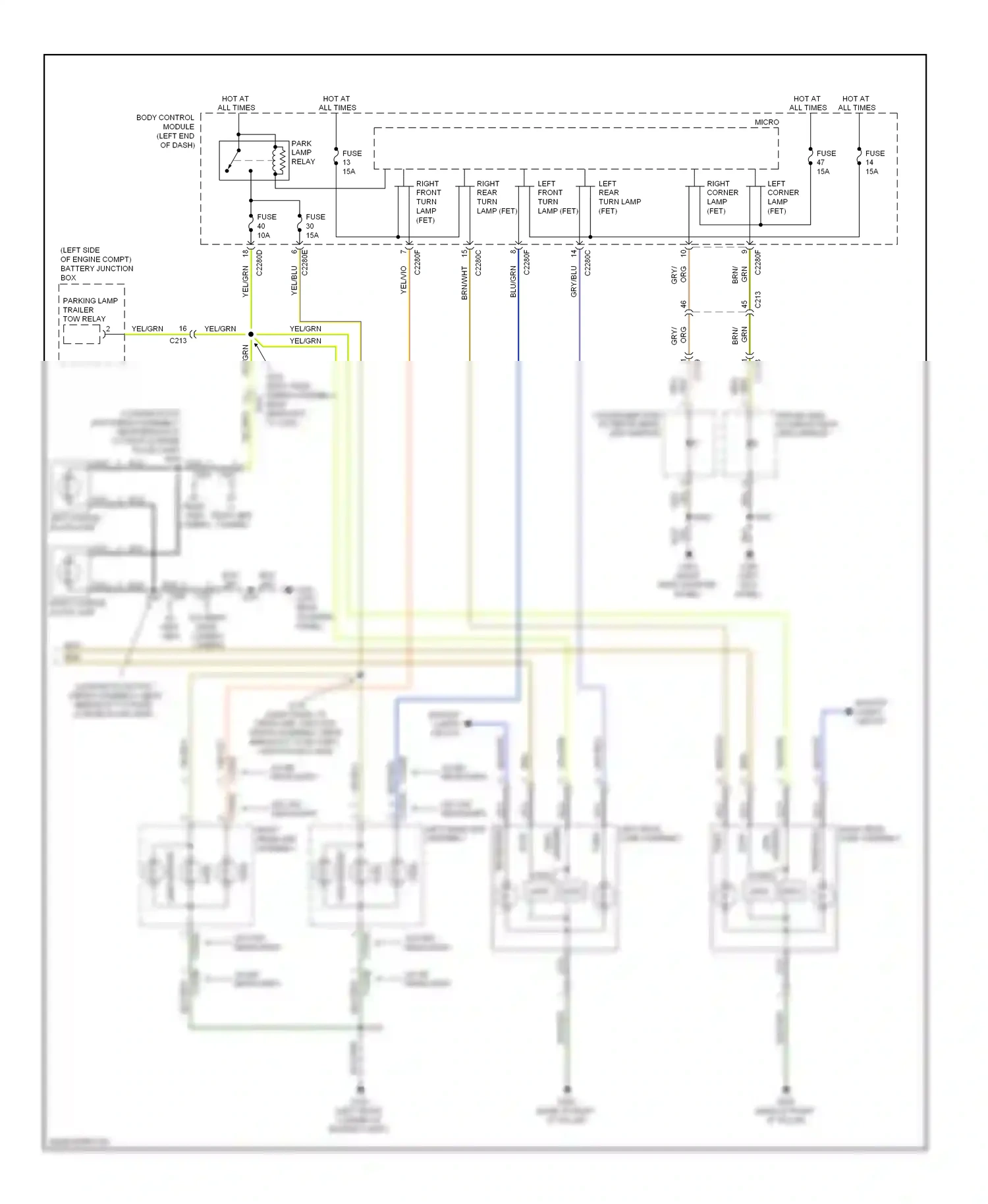 Ford Explorer V (2010-2015) reversing wiring diagram  (2 of 2)