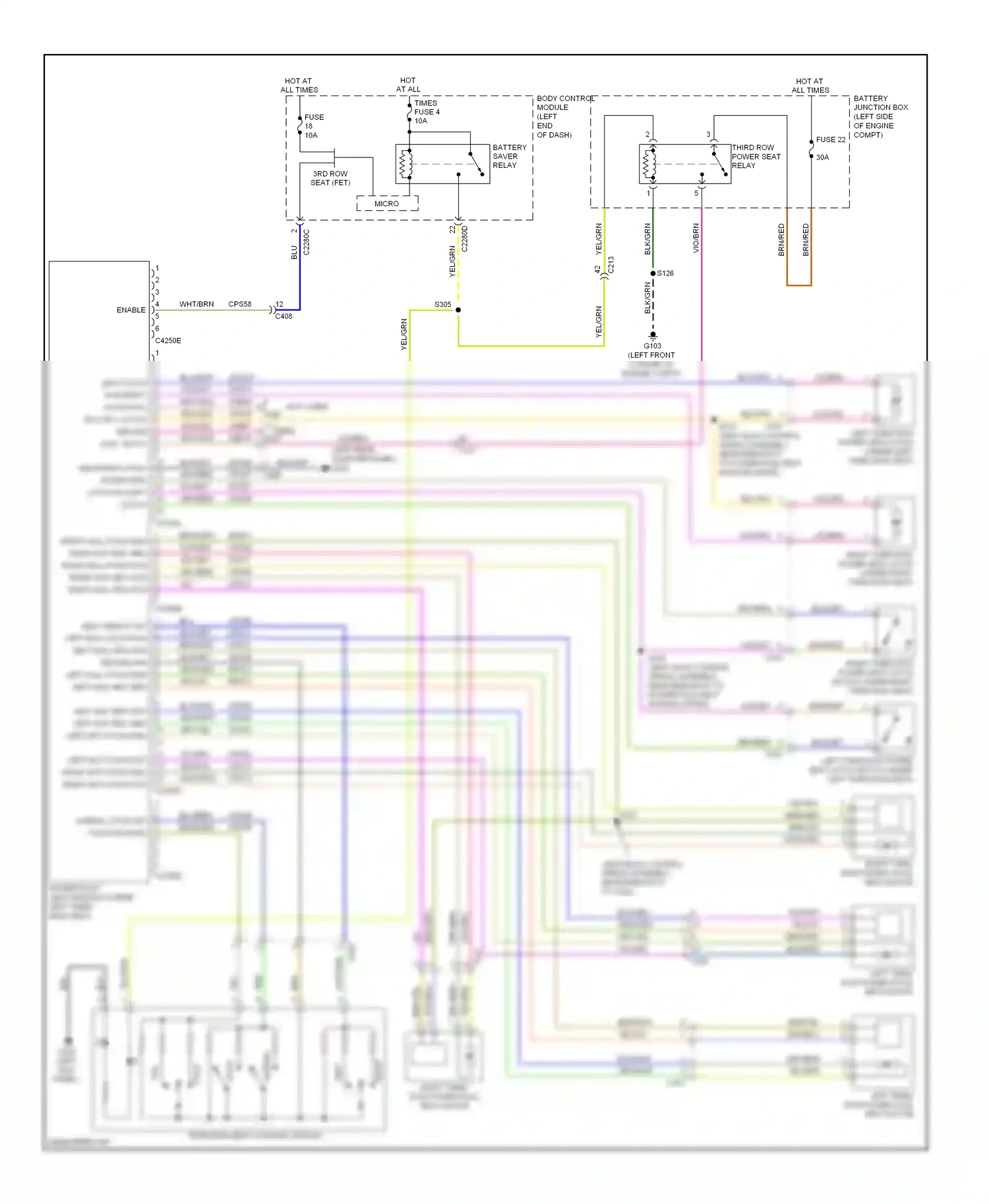 Ford Explorer V (2010-2015) right wiring diagram  (1 of 2)