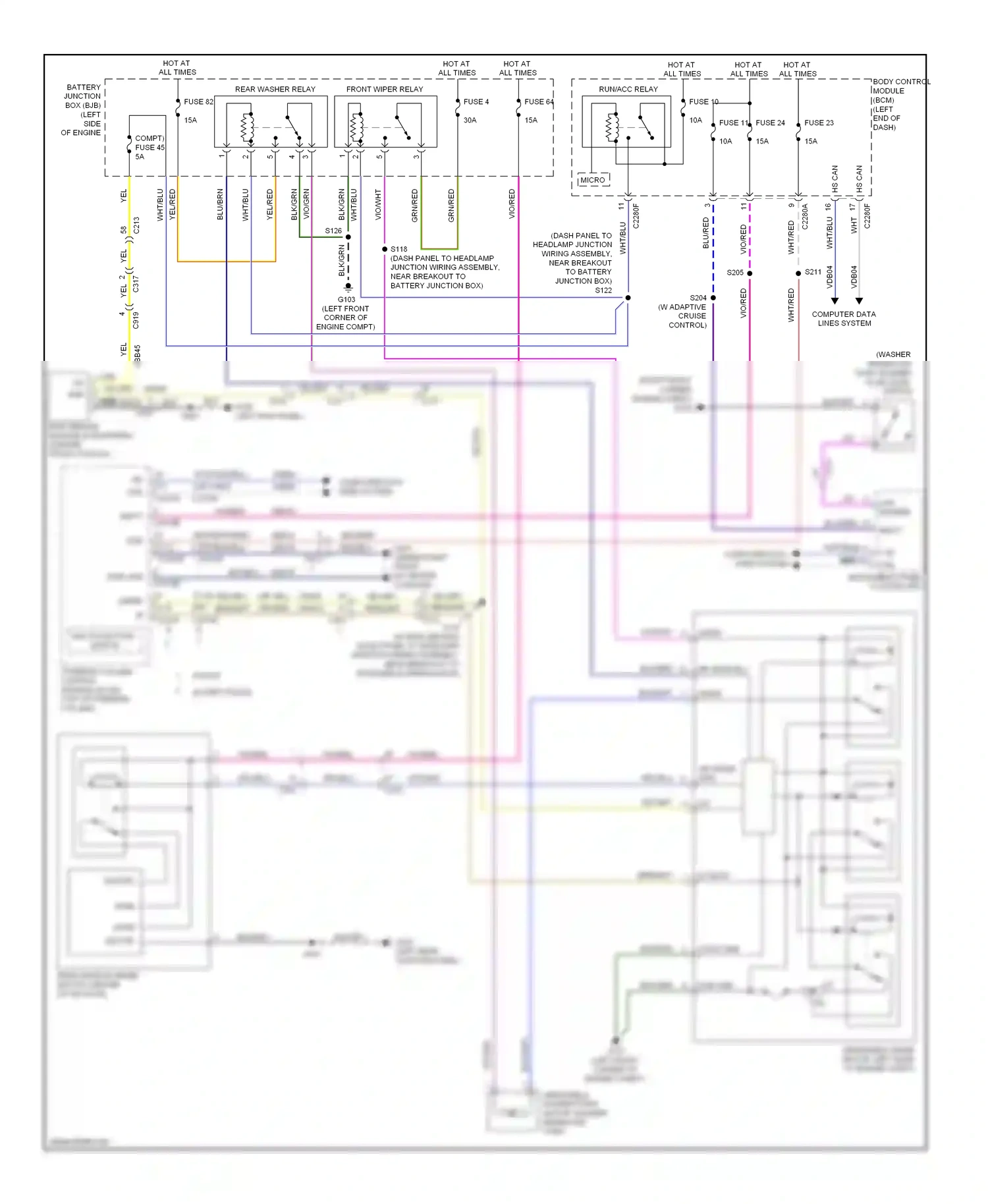 Wiring diagram rr wiper mtr for Ford Explorer V (2010-2015) (1 of 1)