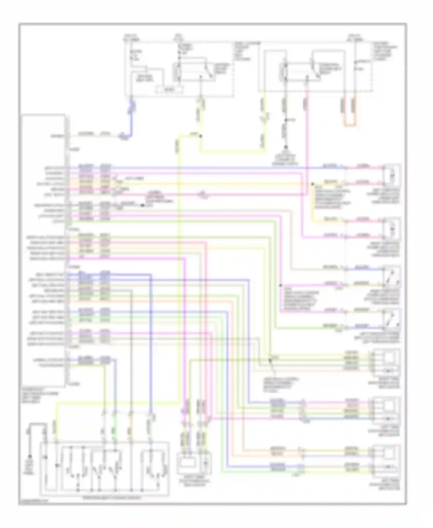 Wiring diagram third row power seat for Ford Explorer V (2010-2015) (1 of 2)