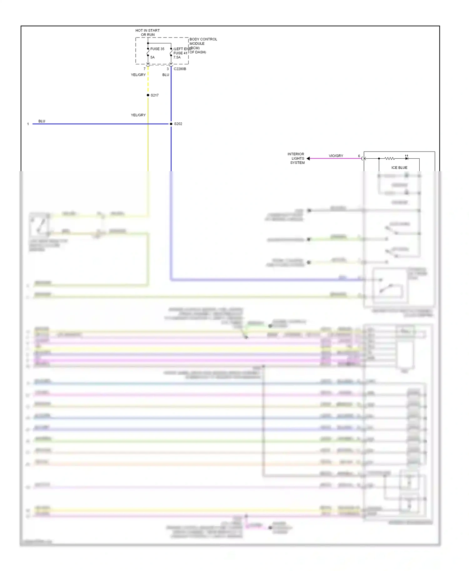Wiring diagram trunk, tailgate, fuel doors system for Ford Explorer V (2010-2015) (1 of 6)