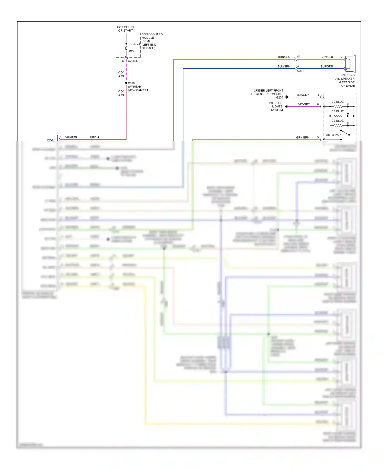 Wiring diagram vio/brn for Ford Explorer V (2010-2015) (23 of 33)