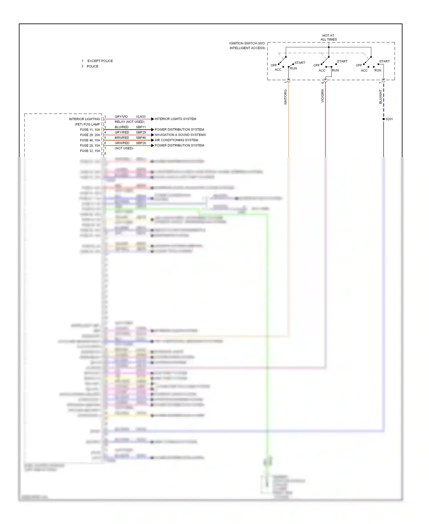 Wiring diagram vio/brn for Ford Explorer V (2010-2015) (4 of 33)