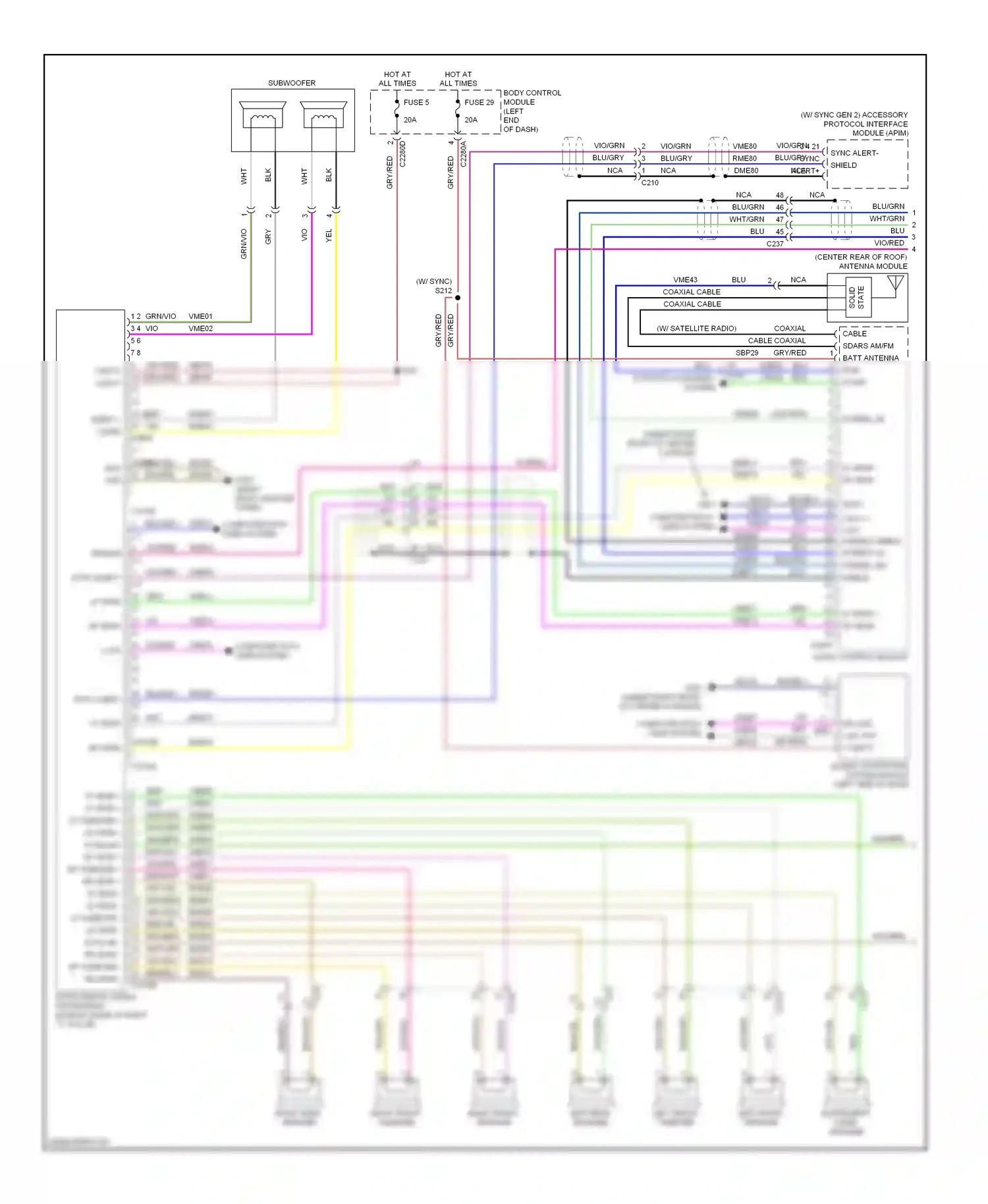 Wiring diagram vio/grn for Ford Explorer V (2010-2015) (24 of 42)