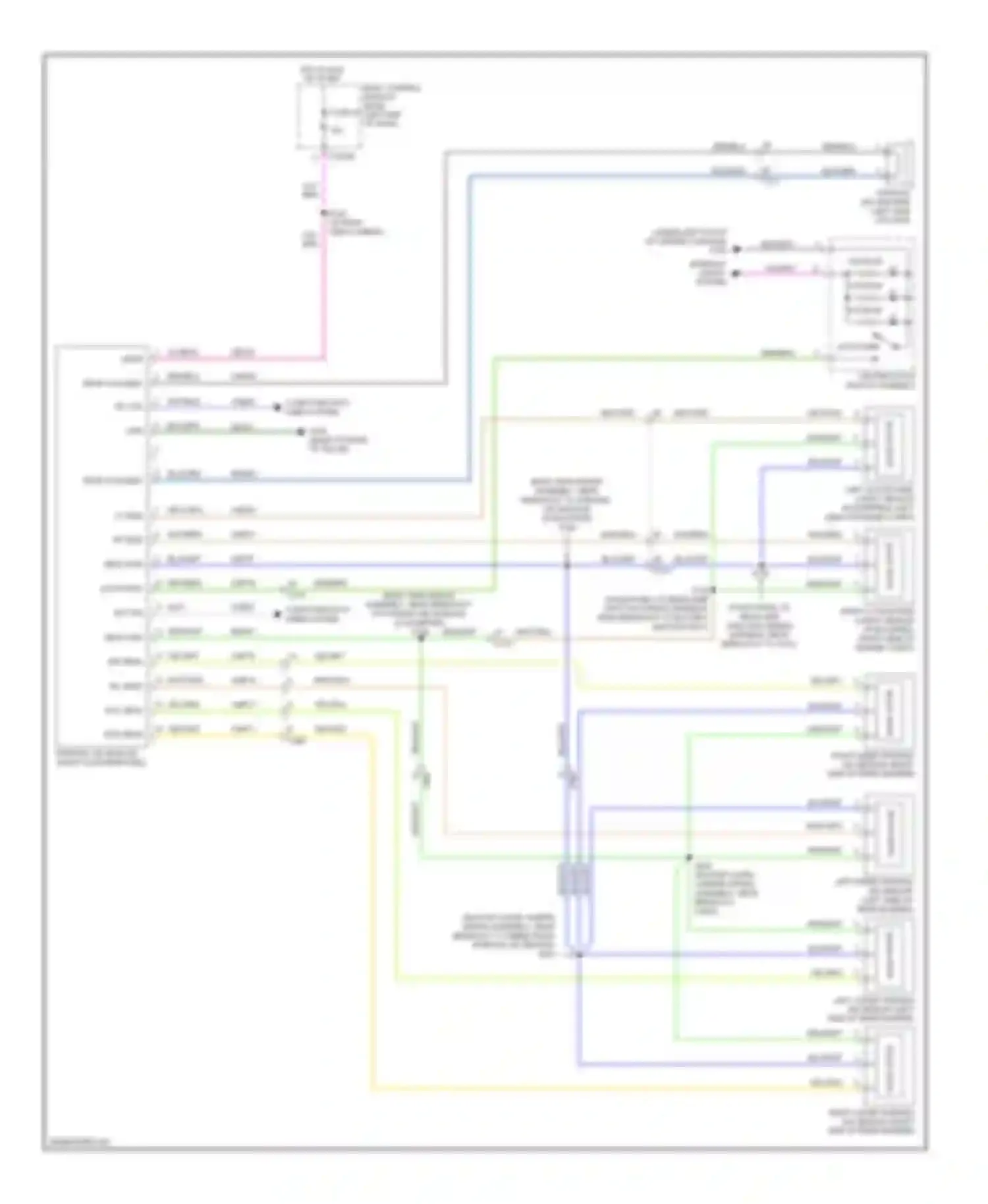 Wiring diagram w/ rear view camera for Ford Explorer V (2010-2015) (3 of 4)