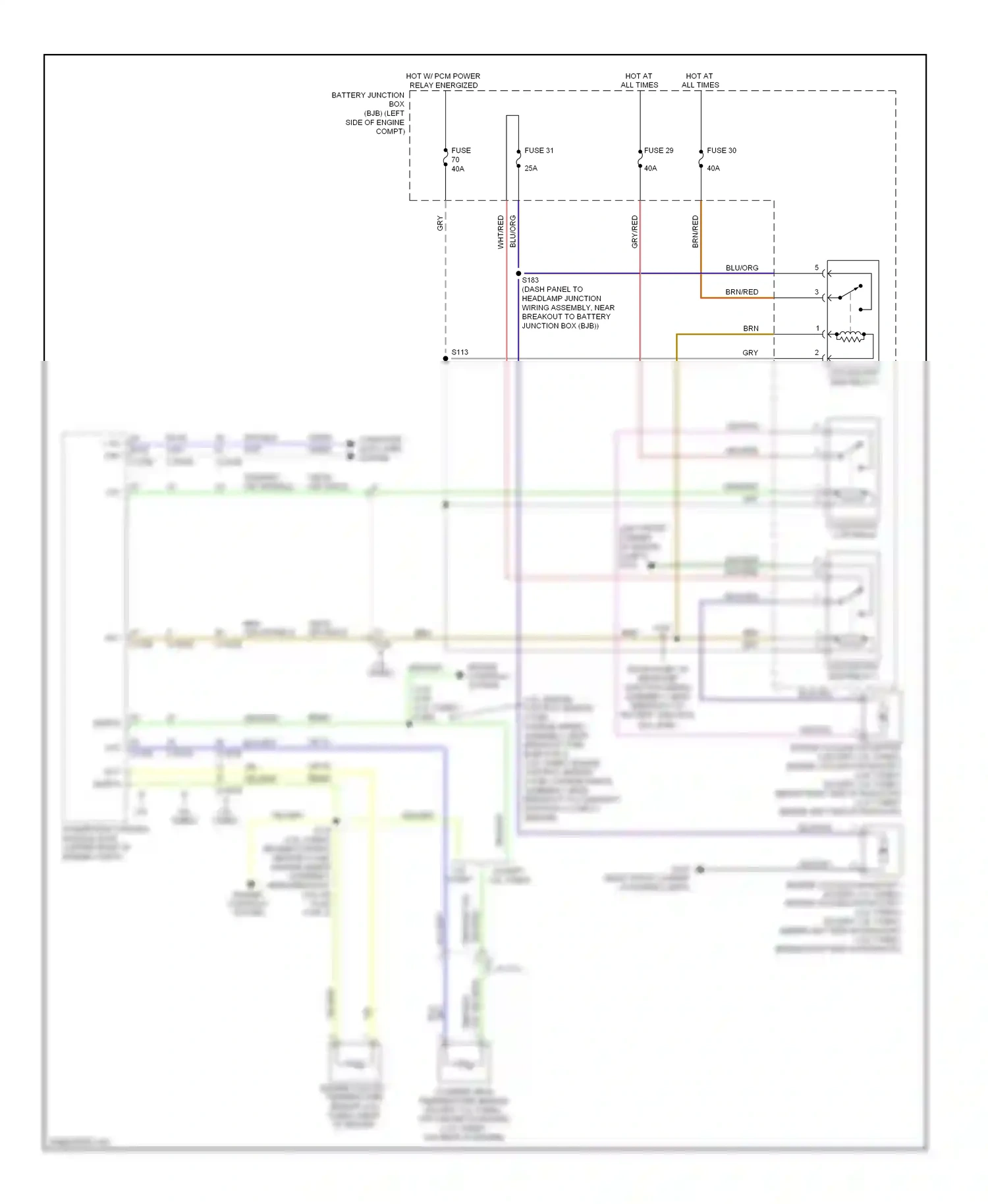 Wiring diagram wht/blu for Ford Explorer V (2010-2015) (13 of 64)
