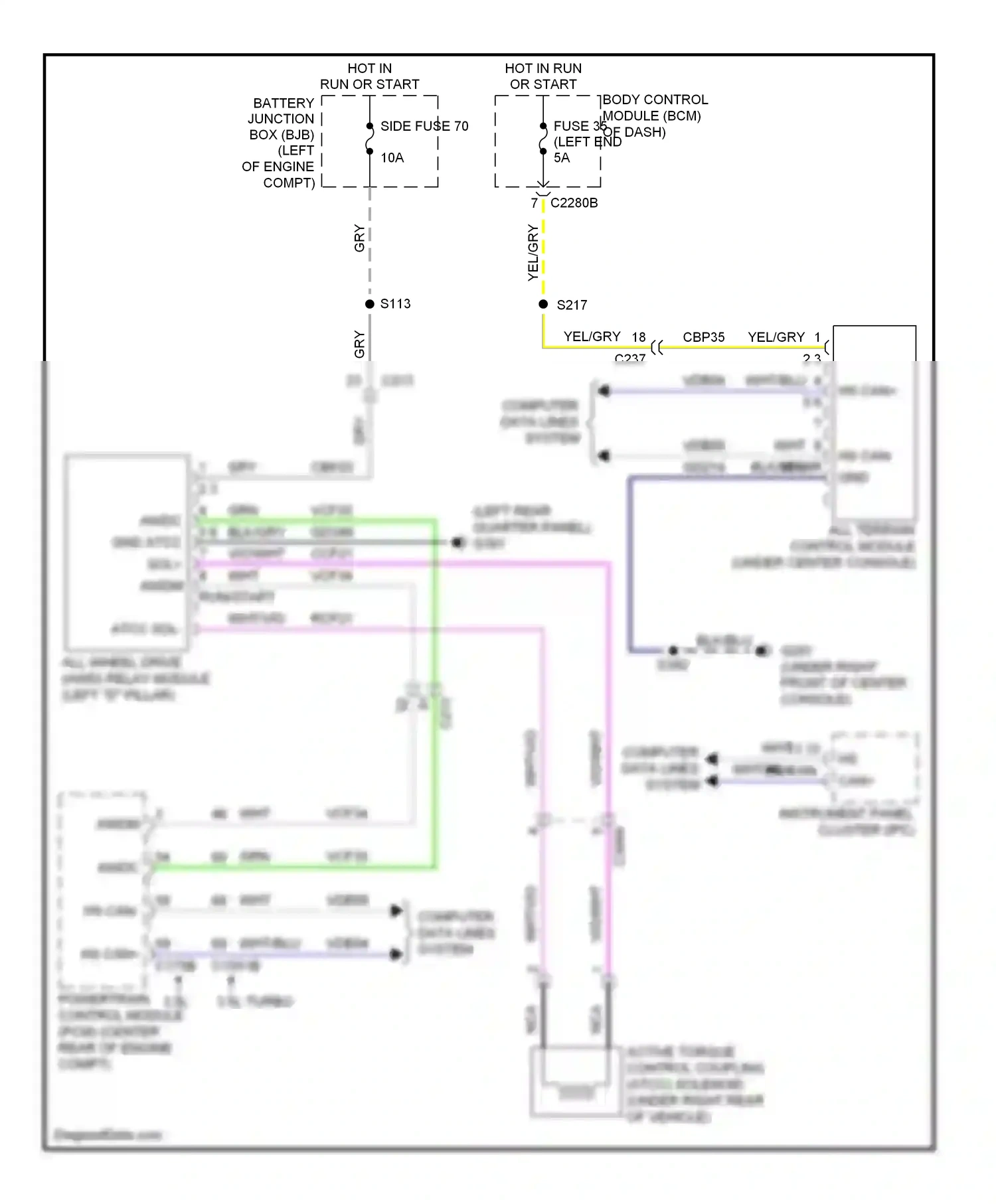 Wiring diagram wht/blu for Ford Explorer V (2010-2015) (53 of 64)