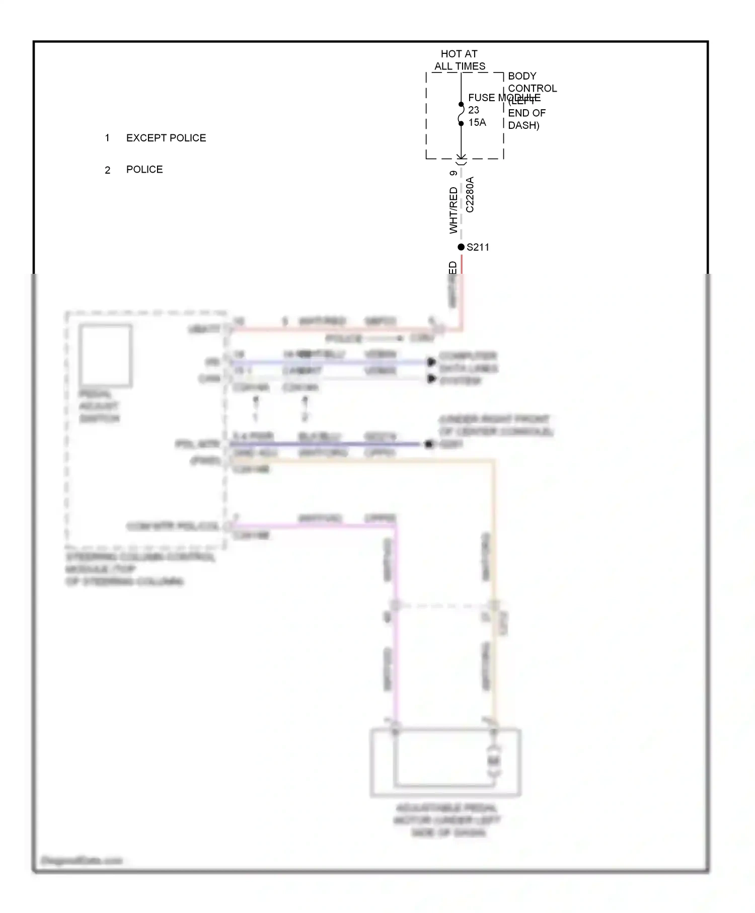 Wiring diagram wht/blu for Ford Explorer V (2010-2015) (32 of 64)