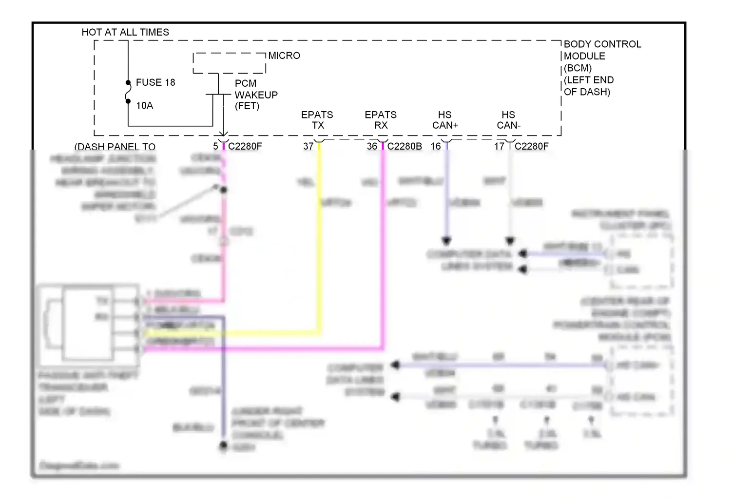 Wiring diagram wht/blu for Ford Explorer V (2010-2015) (10 of 64)