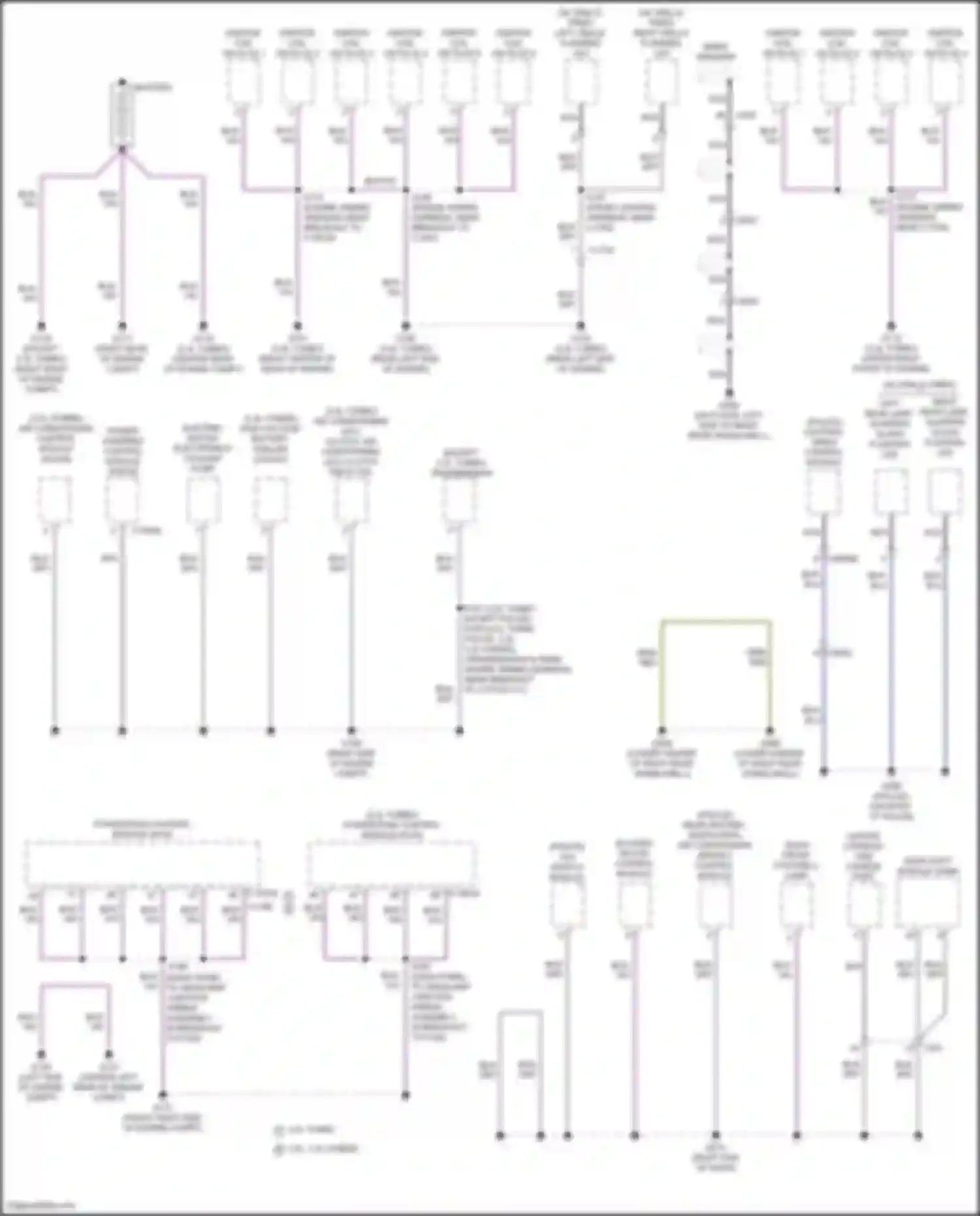 Explorer Ford VI facelift (2022-2024): Ground distribution circuit (1 of 7)