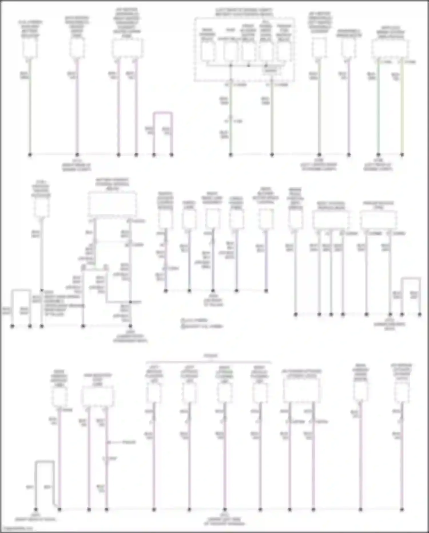 Explorer Ford VI facelift (2022-2024): Ground distribution circuit (2 of 7)