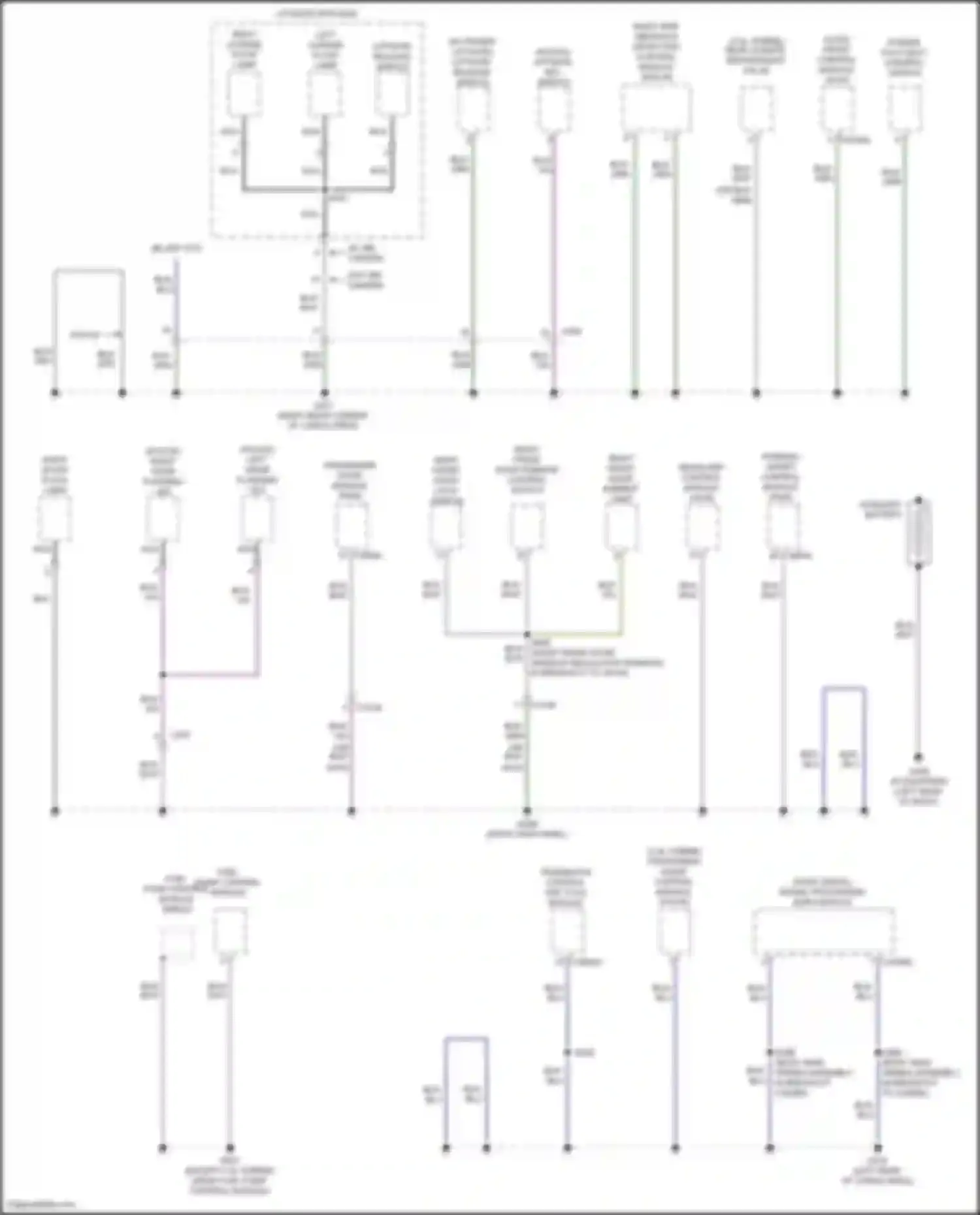 Explorer Ford VI facelift (2022-2024): Ground distribution circuit (3 of 7)