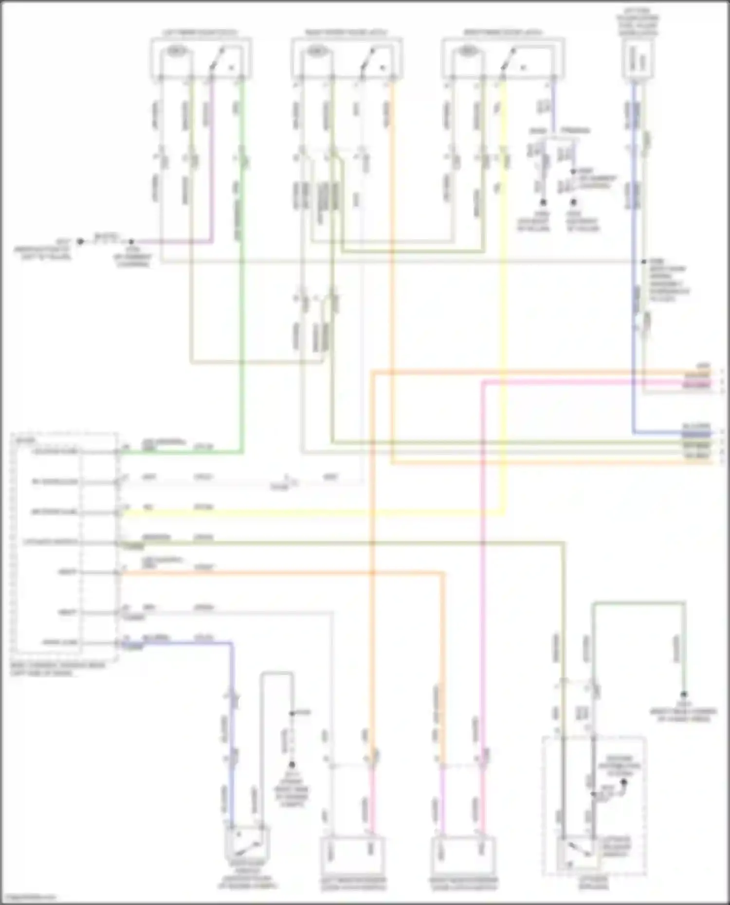 Explorer Ford VI facelift (2022-2024): Power door locks circuit (1 of 4)