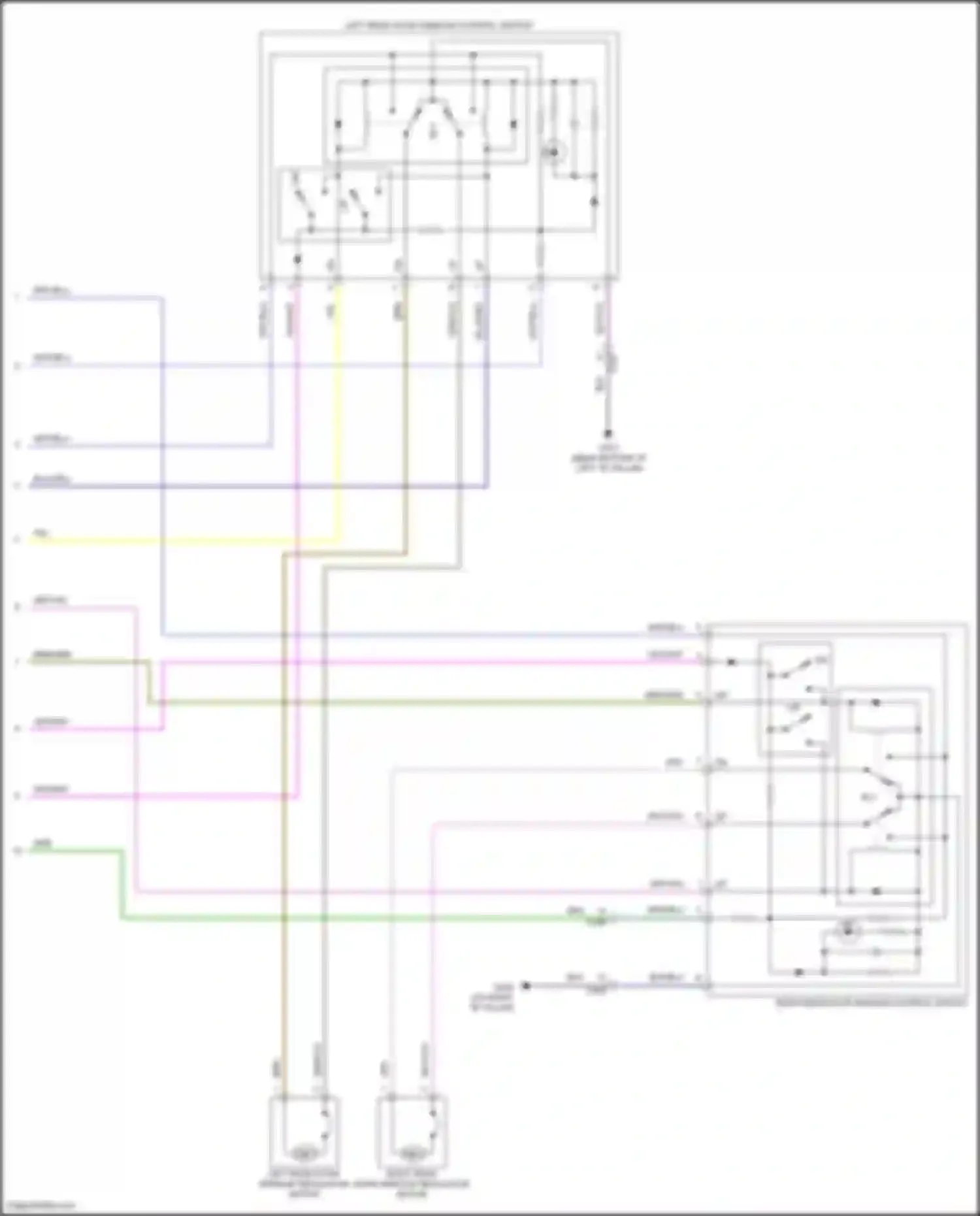 Explorer Ford VI facelift (2022-2024): Power windows circuit (2 of 2)