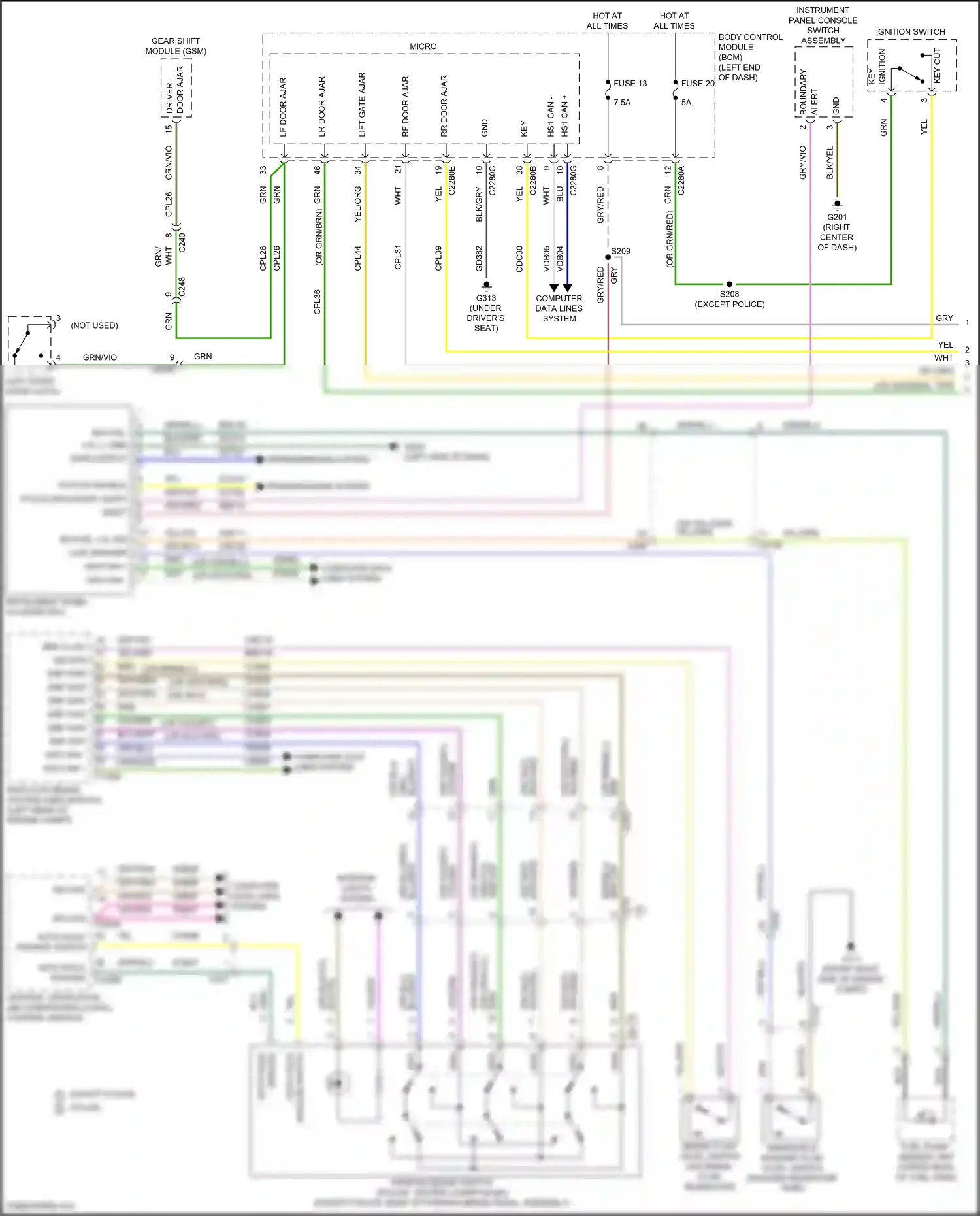 Wiring diagram blk/grn for Ford Explorer VI facelift (2022-2024) (4 of 46)
