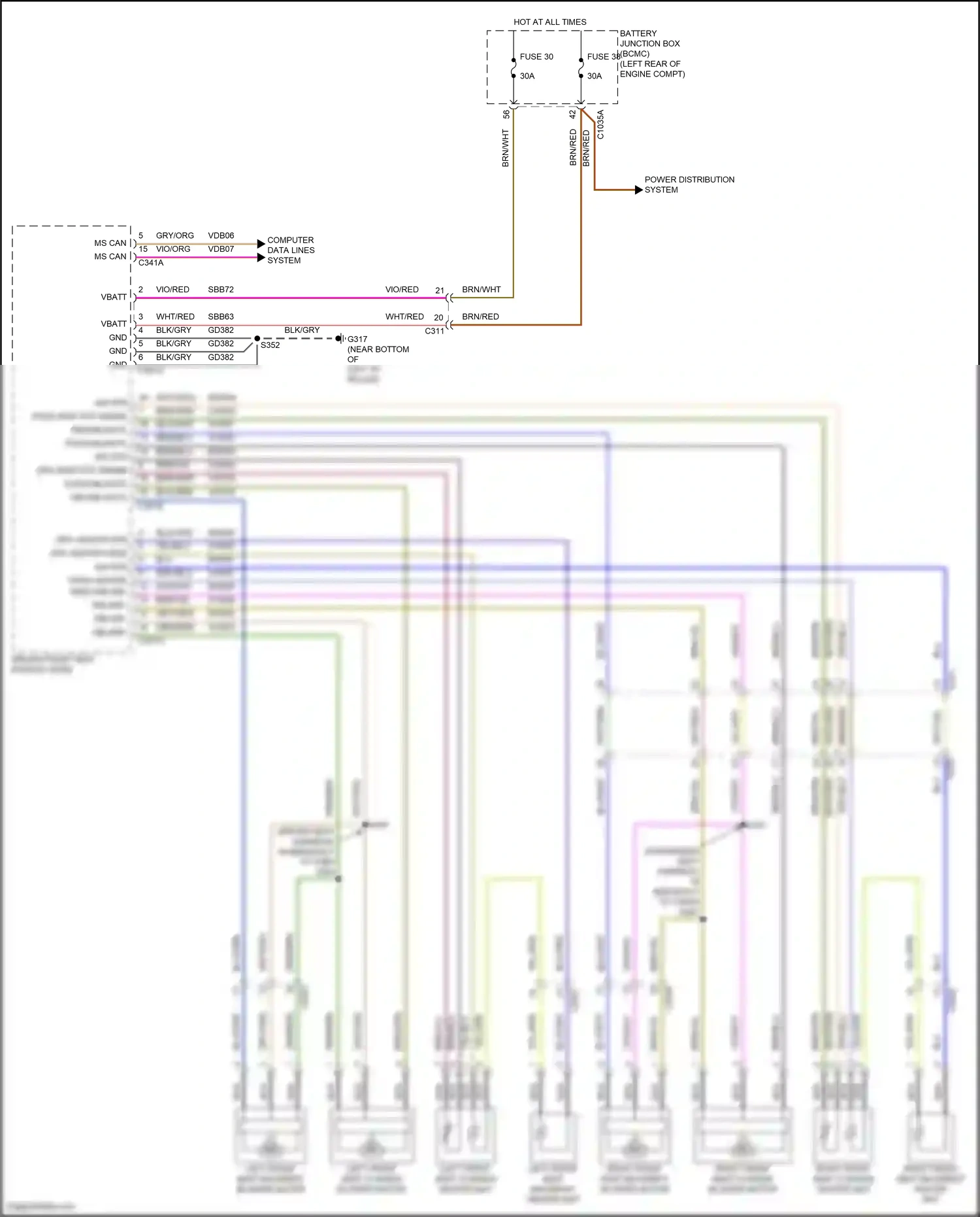 Wiring diagram blu for Ford Explorer VI facelift (2022-2024) (77 of 160)