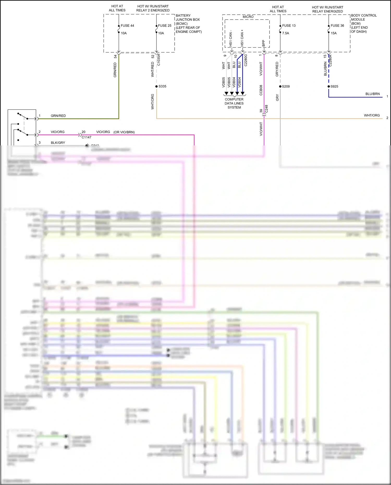 Wiring diagram blu for Ford Explorer VI facelift (2022-2024) (82 of 160)