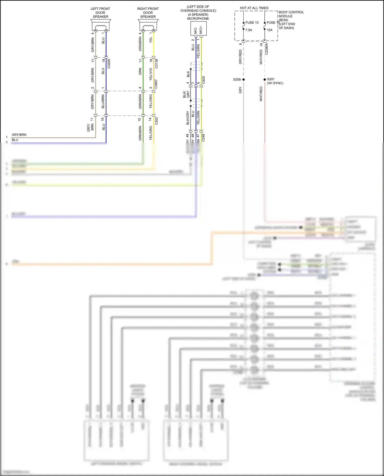 Wiring diagram blu for Ford Explorer VI facelift (2022-2024) (13 of 160)