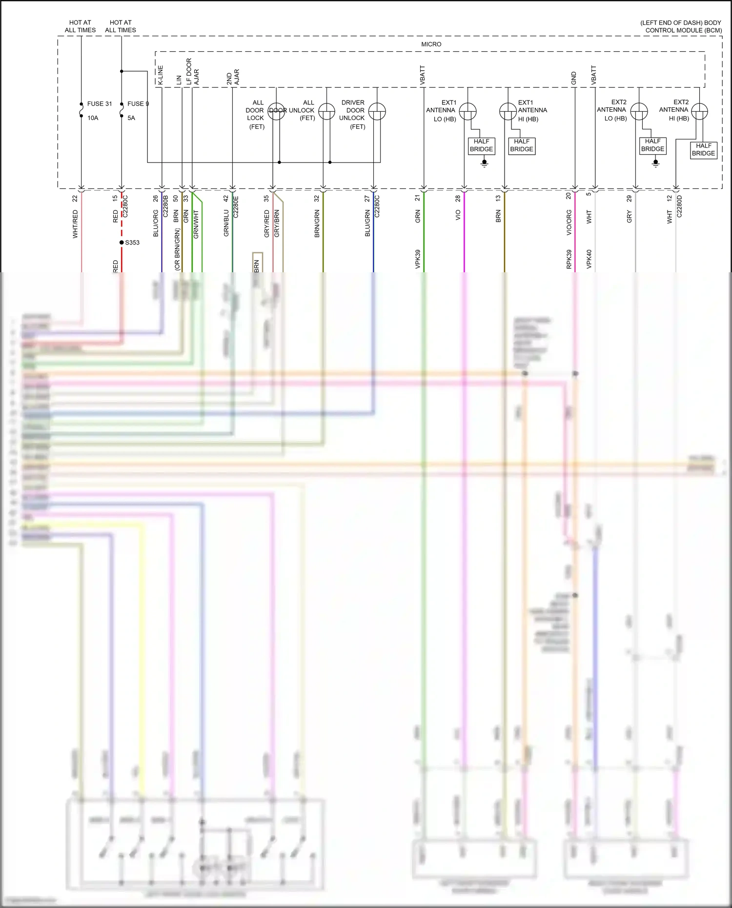 Wiring diagram blu for Ford Explorer VI facelift (2022-2024) (4 of 160)