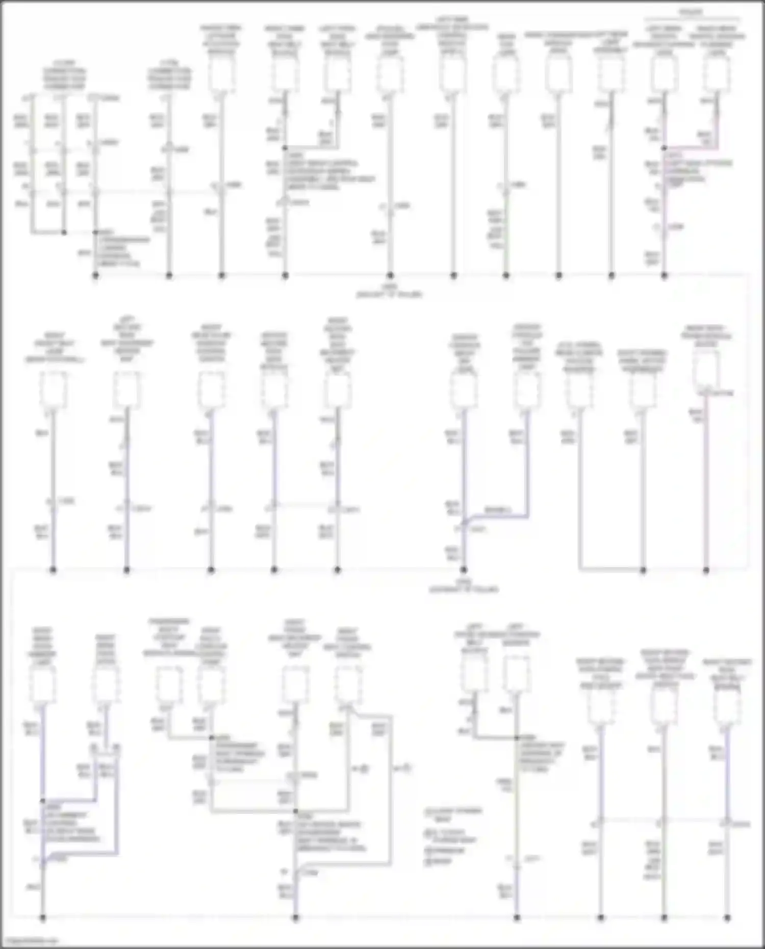 Wiring diagram heated second row seat module for Ford Explorer VI facelift (2022-2024) (1 of 3)
