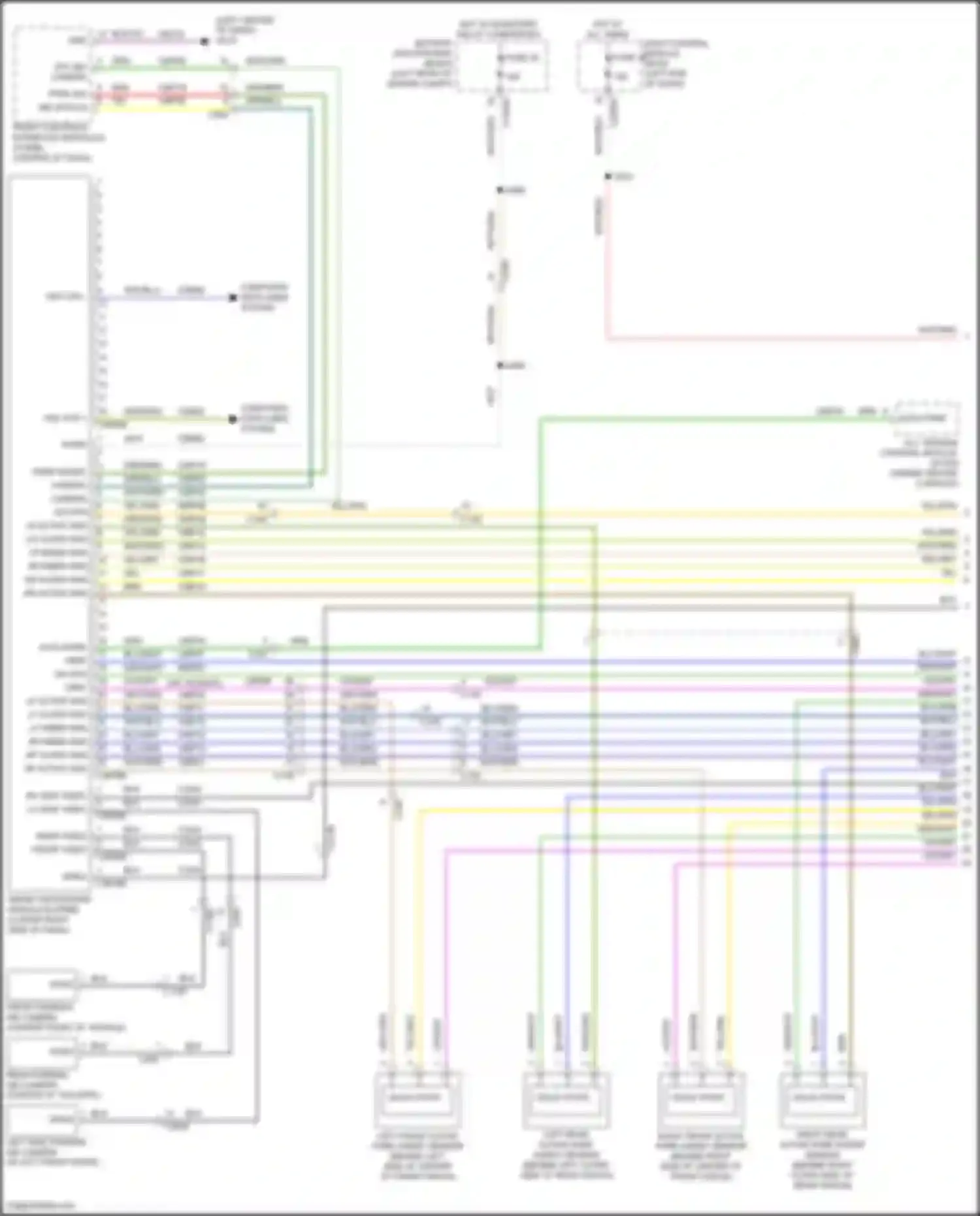 Wiring diagram left front active park assist sensor for Ford Explorer VI facelift (2022-2024) (1 of 1)