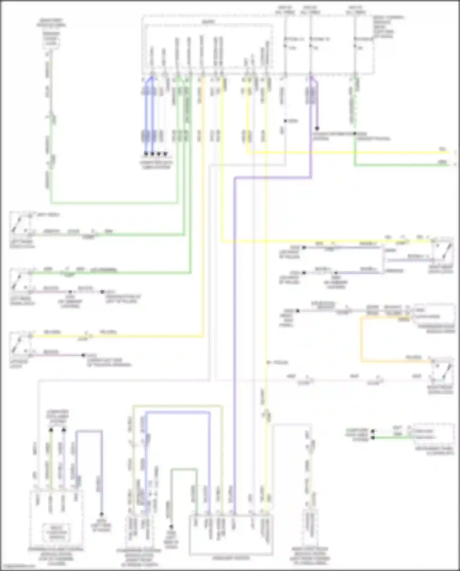 Wiring diagram left front door latch for Ford Explorer VI facelift (2022-2024) (4 of 8)
