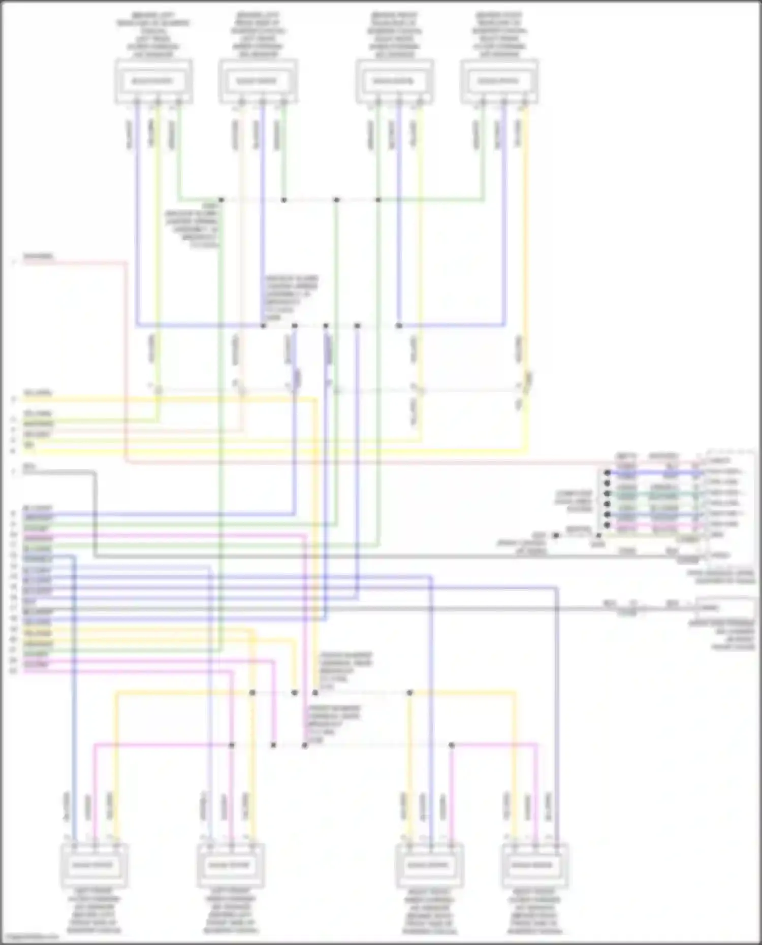 Wiring diagram left front outer parking aid sensor for Ford Explorer VI facelift (2022-2024) (1 of 2)