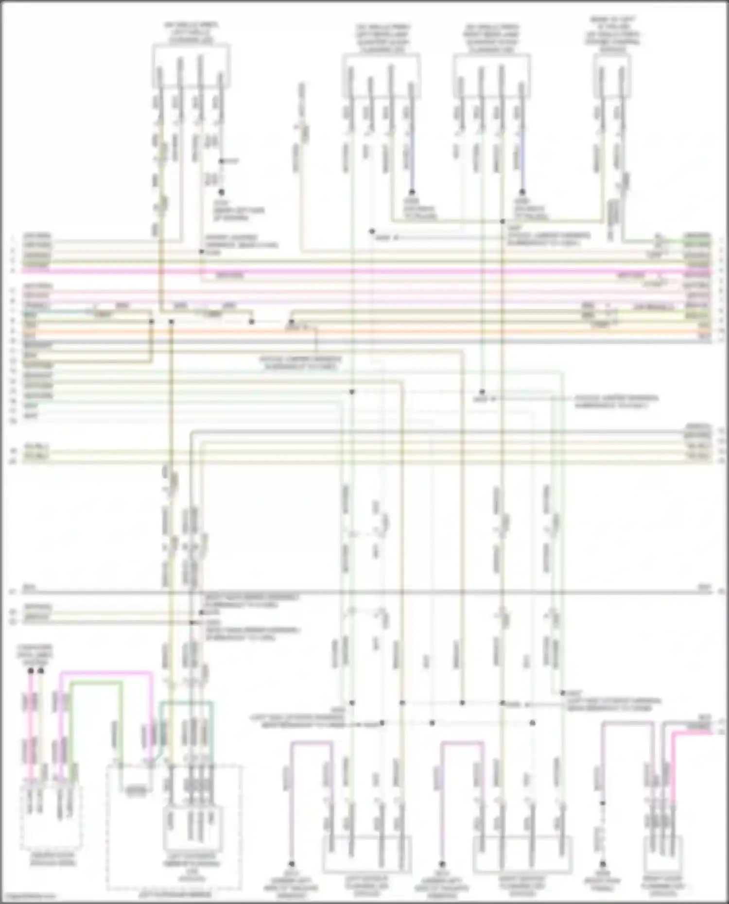 Wiring diagram left grille flashing led for Ford Explorer VI facelift (2022-2024) (1 of 2)