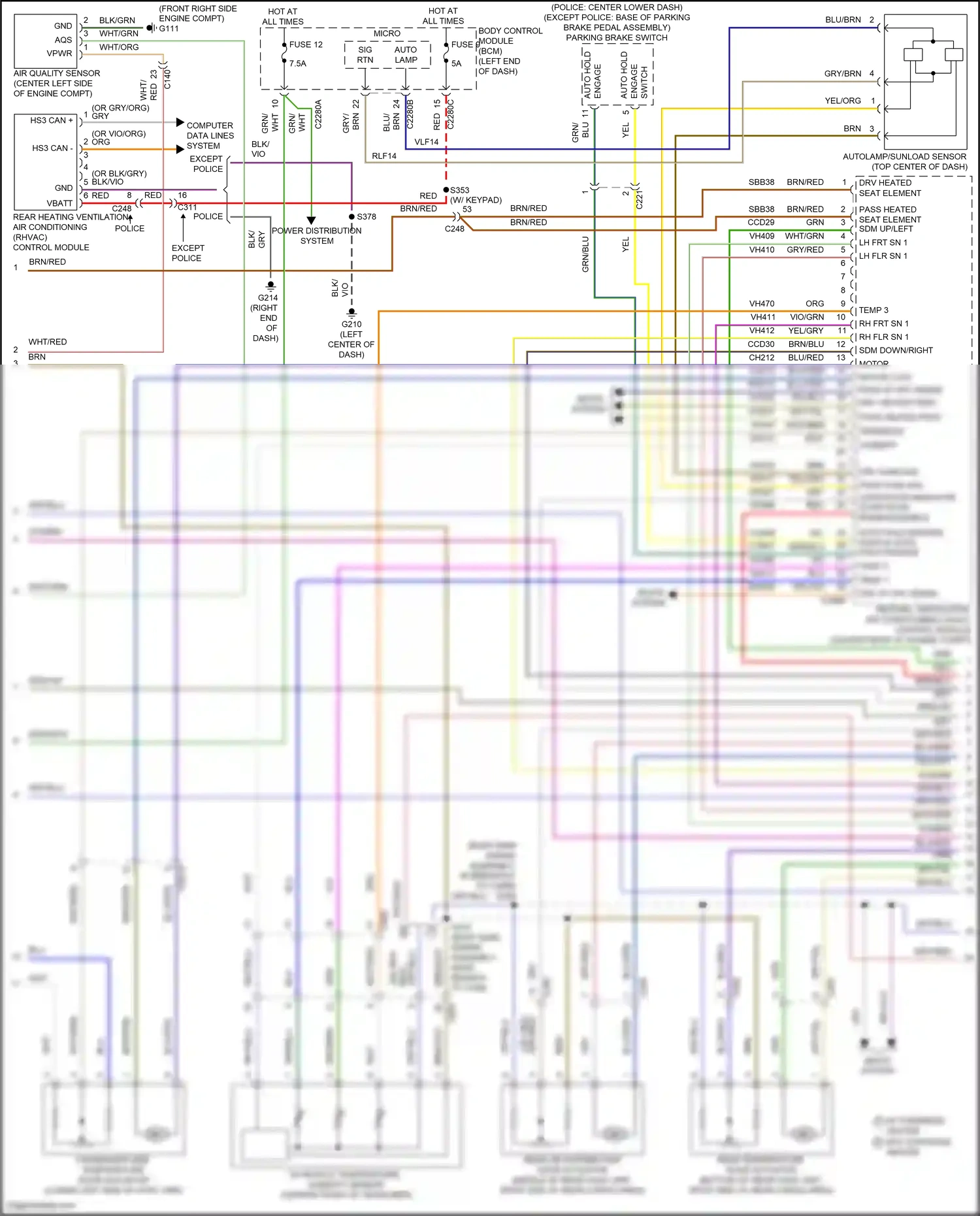 Ford Explorer VI facelift (2022-2024) power distribution system wiring diagram  (12 of 21)