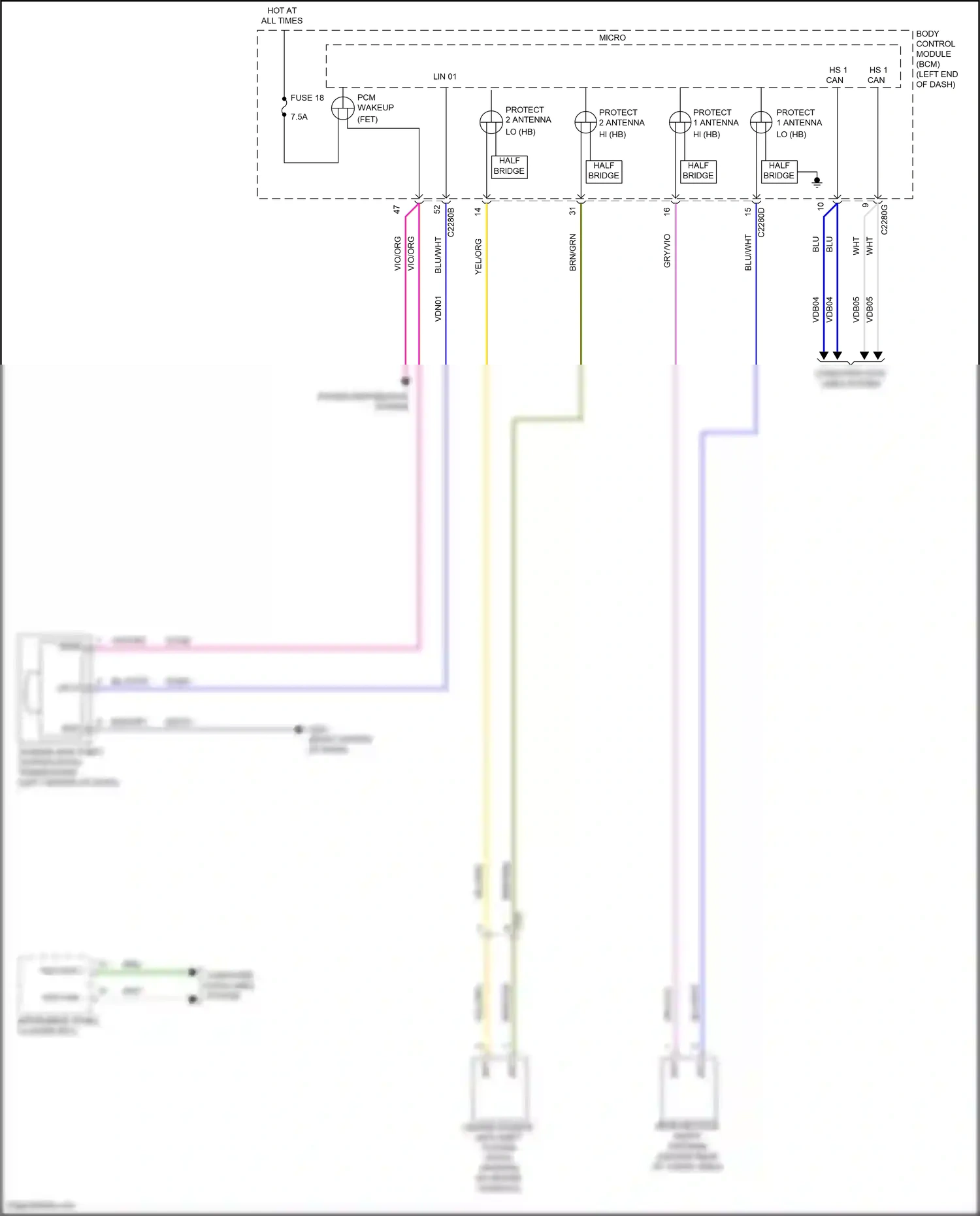Ford Explorer VI facelift (2022-2024) power distribution system wiring diagram  (10 of 21)