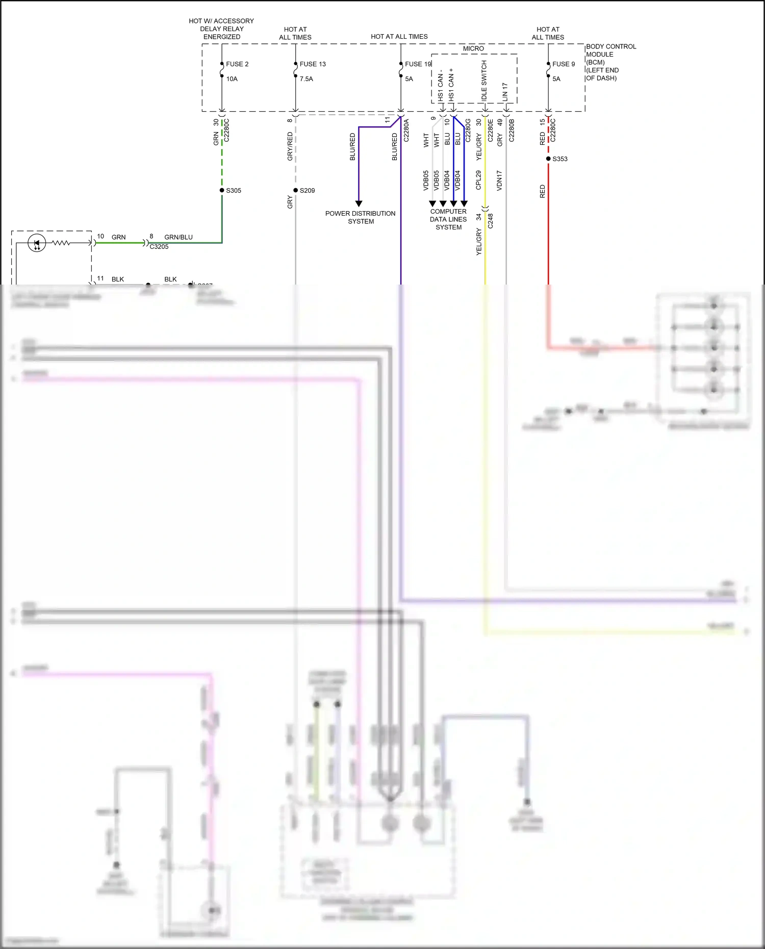 Ford Explorer VI facelift (2022-2024) power distribution system wiring diagram  (15 of 21)
