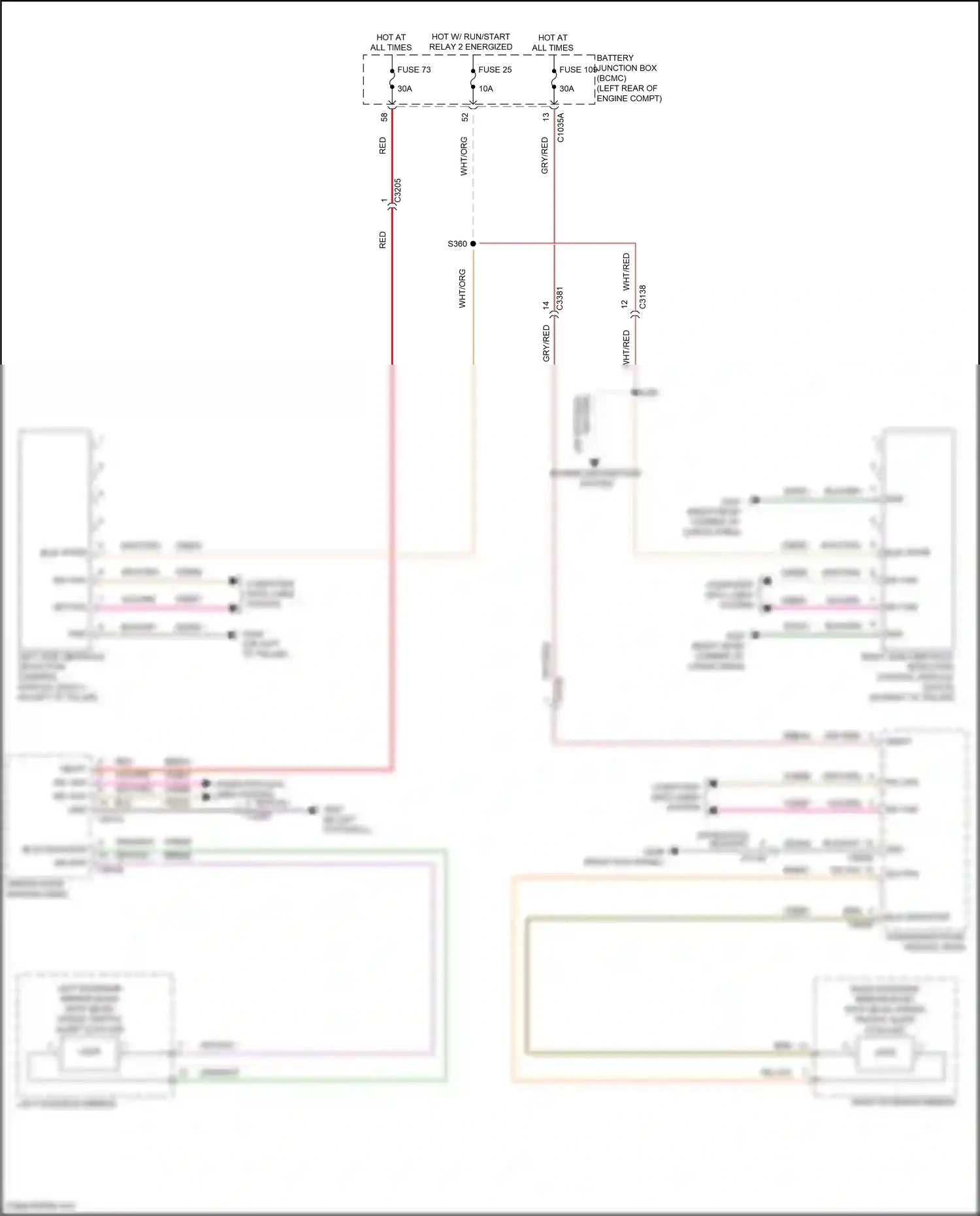 Ford Explorer VI facelift (2022-2024) power distribution system wiring diagram  (13 of 21)