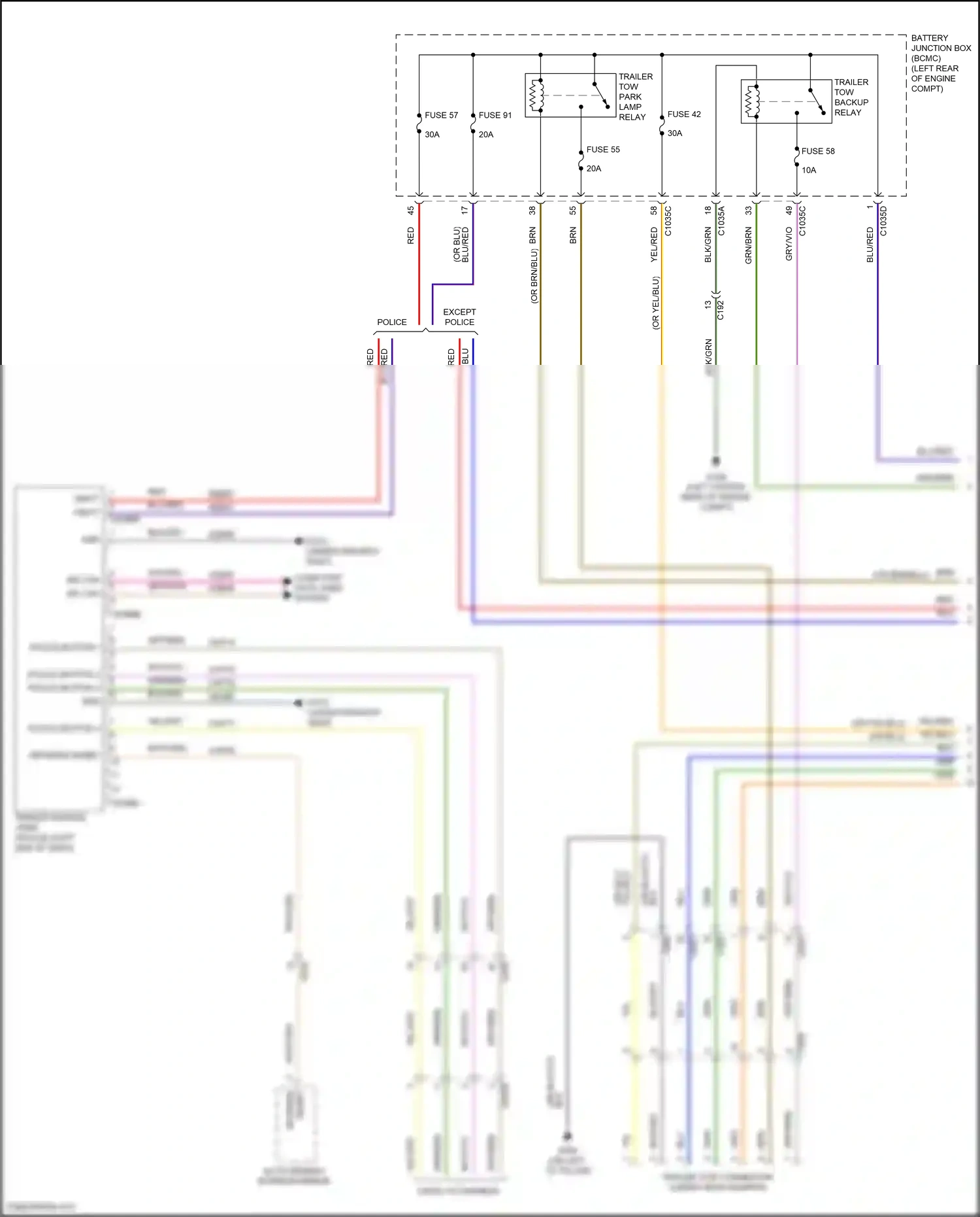 Ford Explorer VI facelift (2022-2024) reverse wiring diagram  (3 of 3)