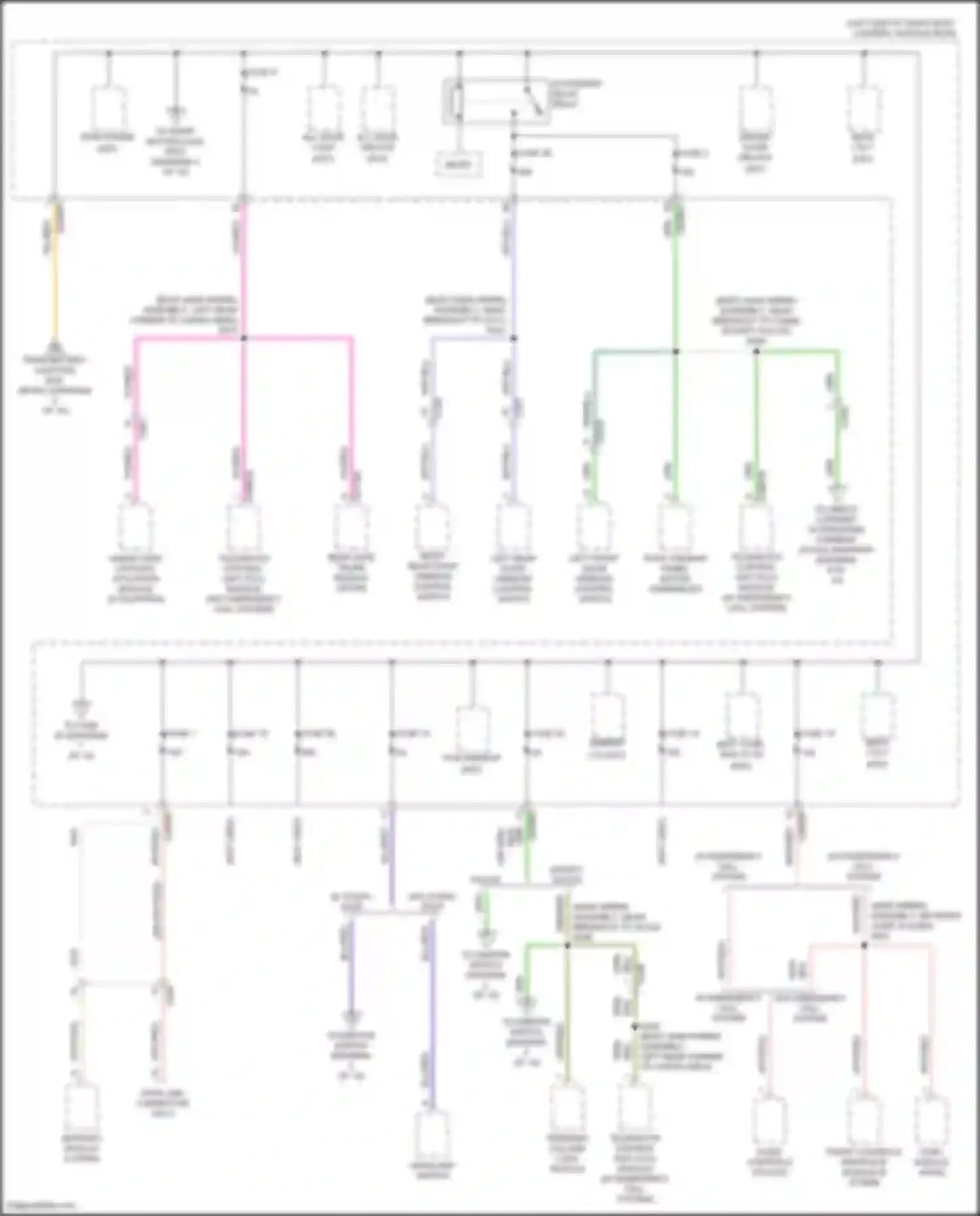 Wiring diagram right rear door window control switch for Ford Explorer VI facelift (2022-2024) (3 of 4)