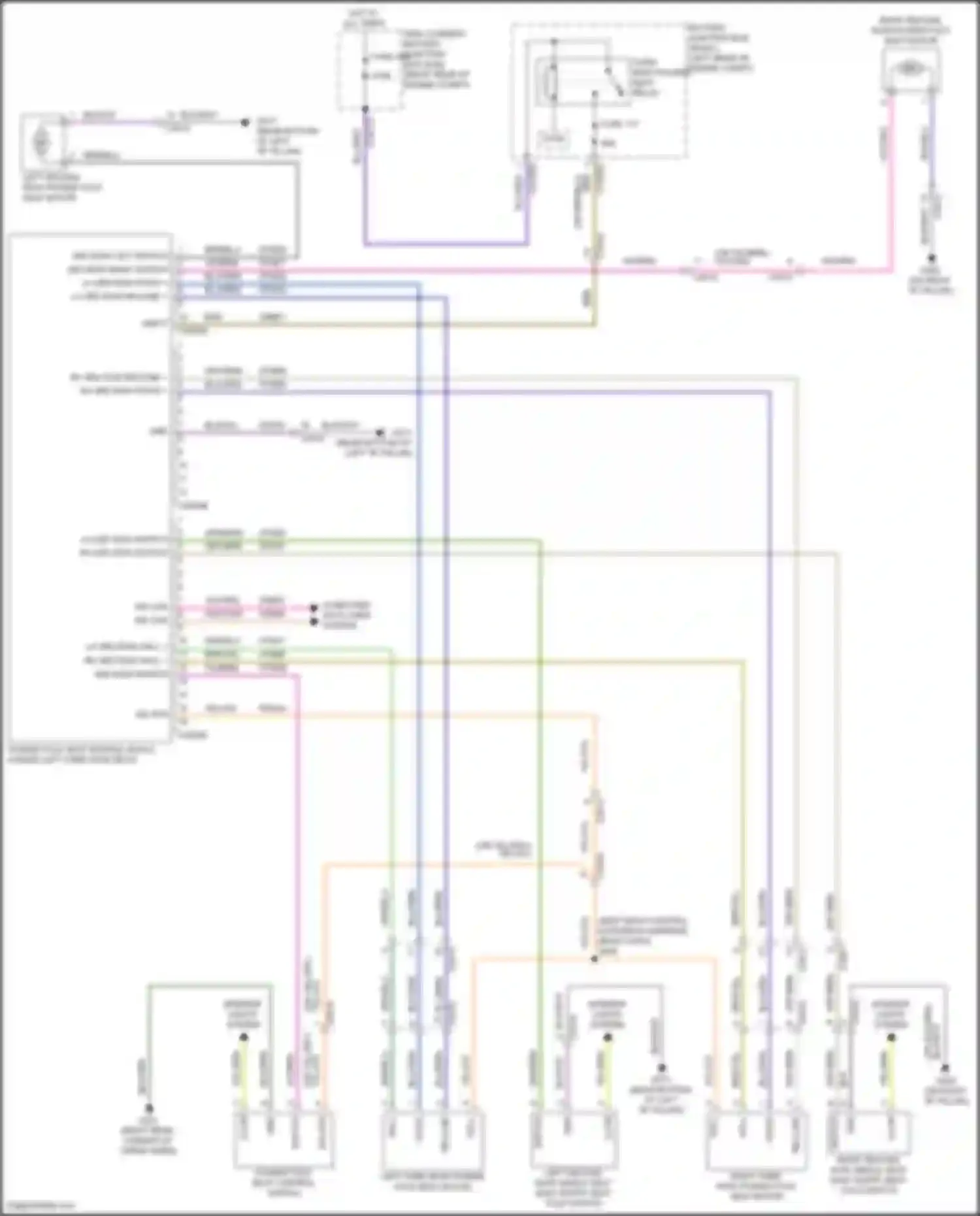Wiring diagram third row folding seat relay for Ford Explorer VI facelift (2022-2024) (2 of 2)