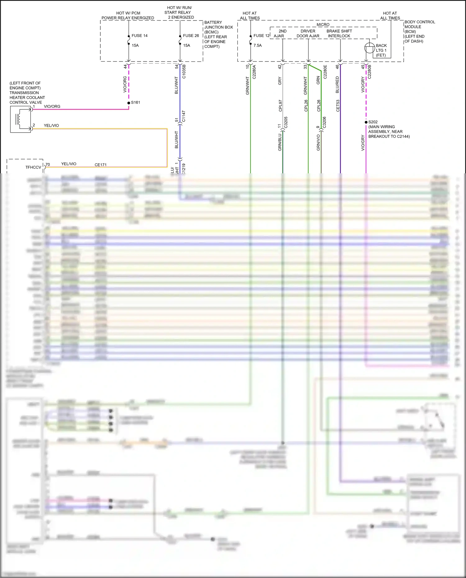 Wiring diagram vio/brn for Ford Explorer VI facelift (2022-2024) (51 of 68)