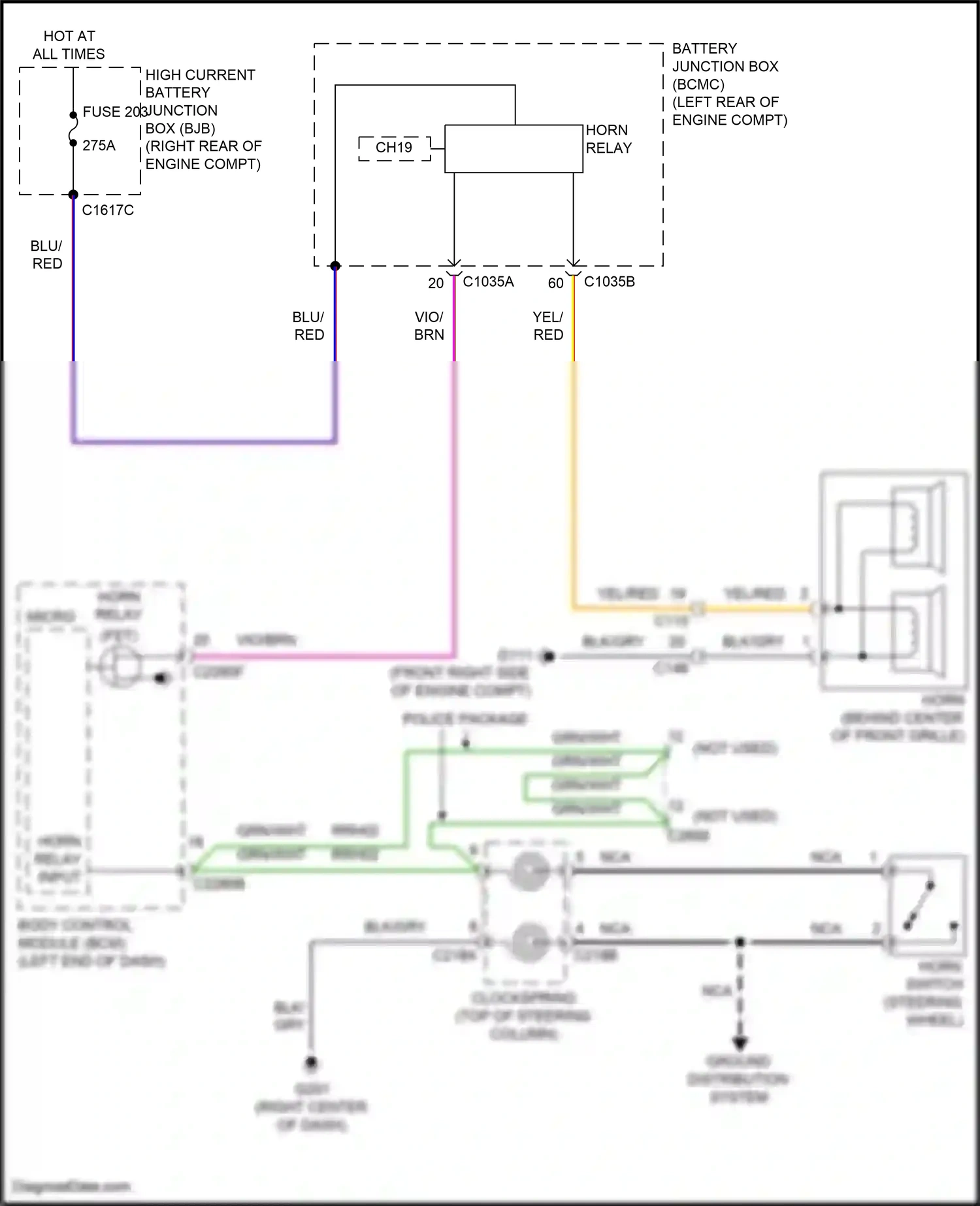 Wiring diagram vio/brn for Ford Explorer VI facelift (2022-2024) (24 of 68)