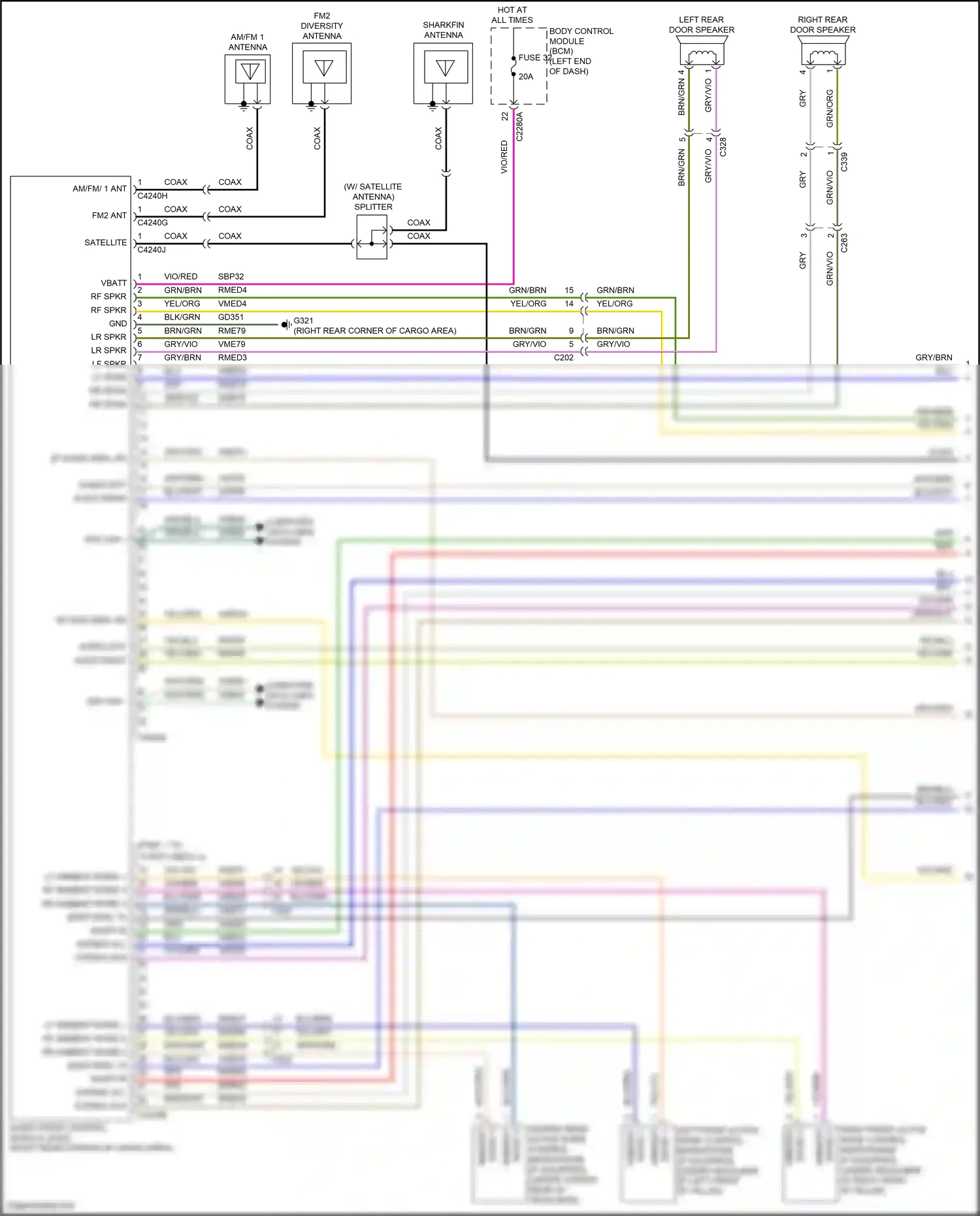 Wiring diagram vio/brn for Ford Explorer VI facelift (2022-2024) (6 of 68)